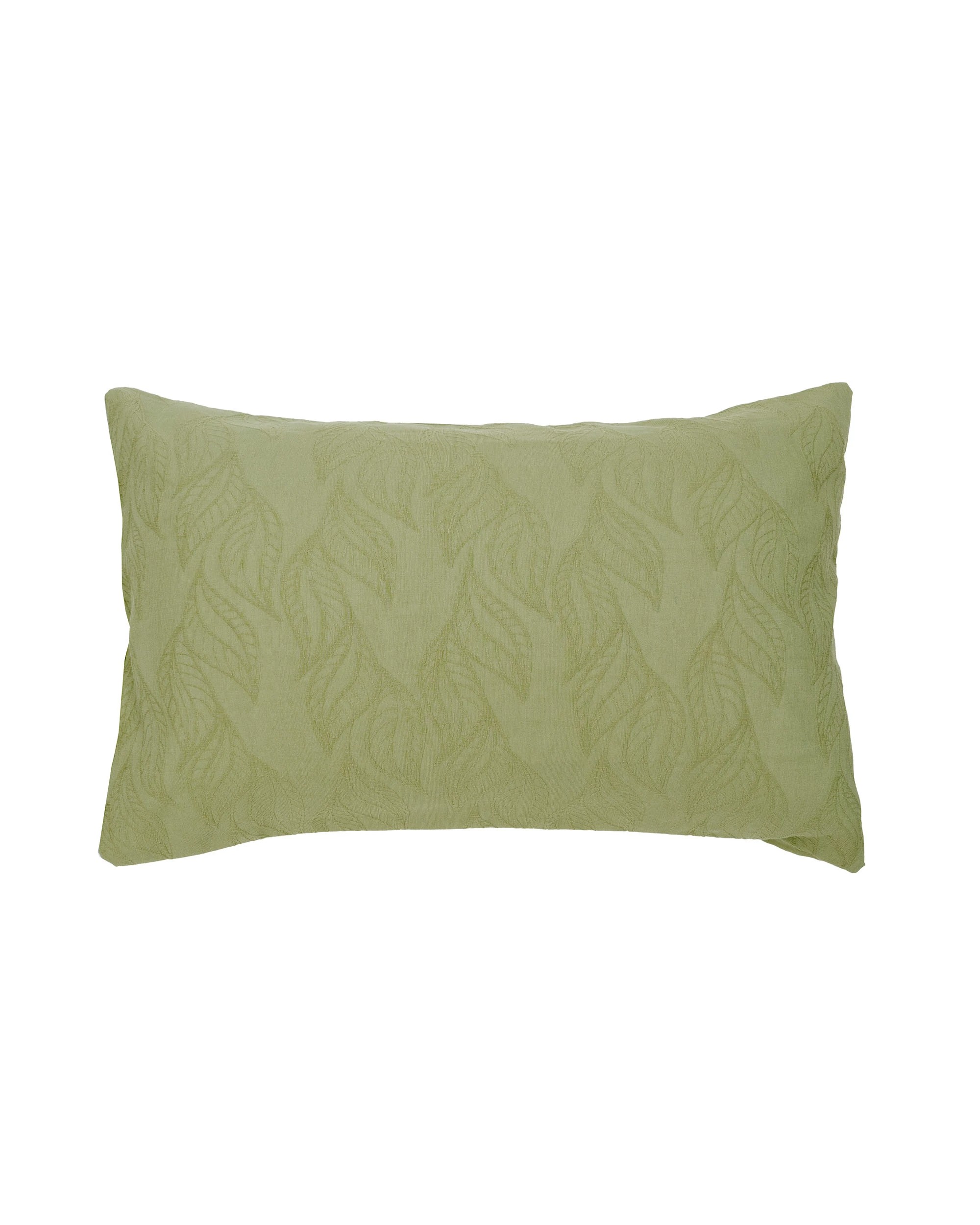 3 Bambury Acacia Jacquard Cotton-Polyester Blend  Easy Care Machine Washable  Quilt Cover Set  Pear - Queen Bed - Green, 3 of 5