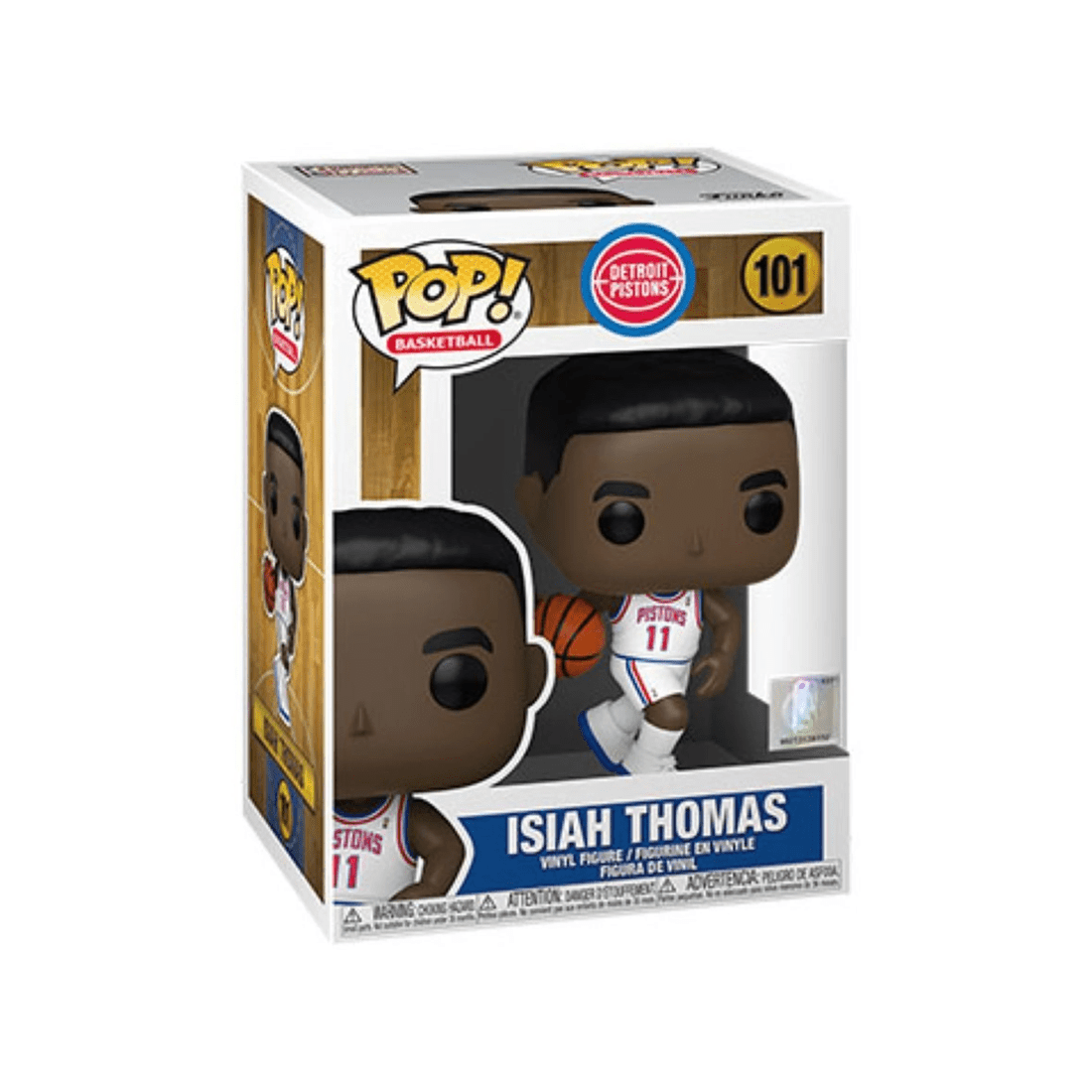 3 POP NBA Legends Isiah Thomas Pop - NBA Pop Vinyl - Pop Vinyl Figure 10cm - White, 3 of 3