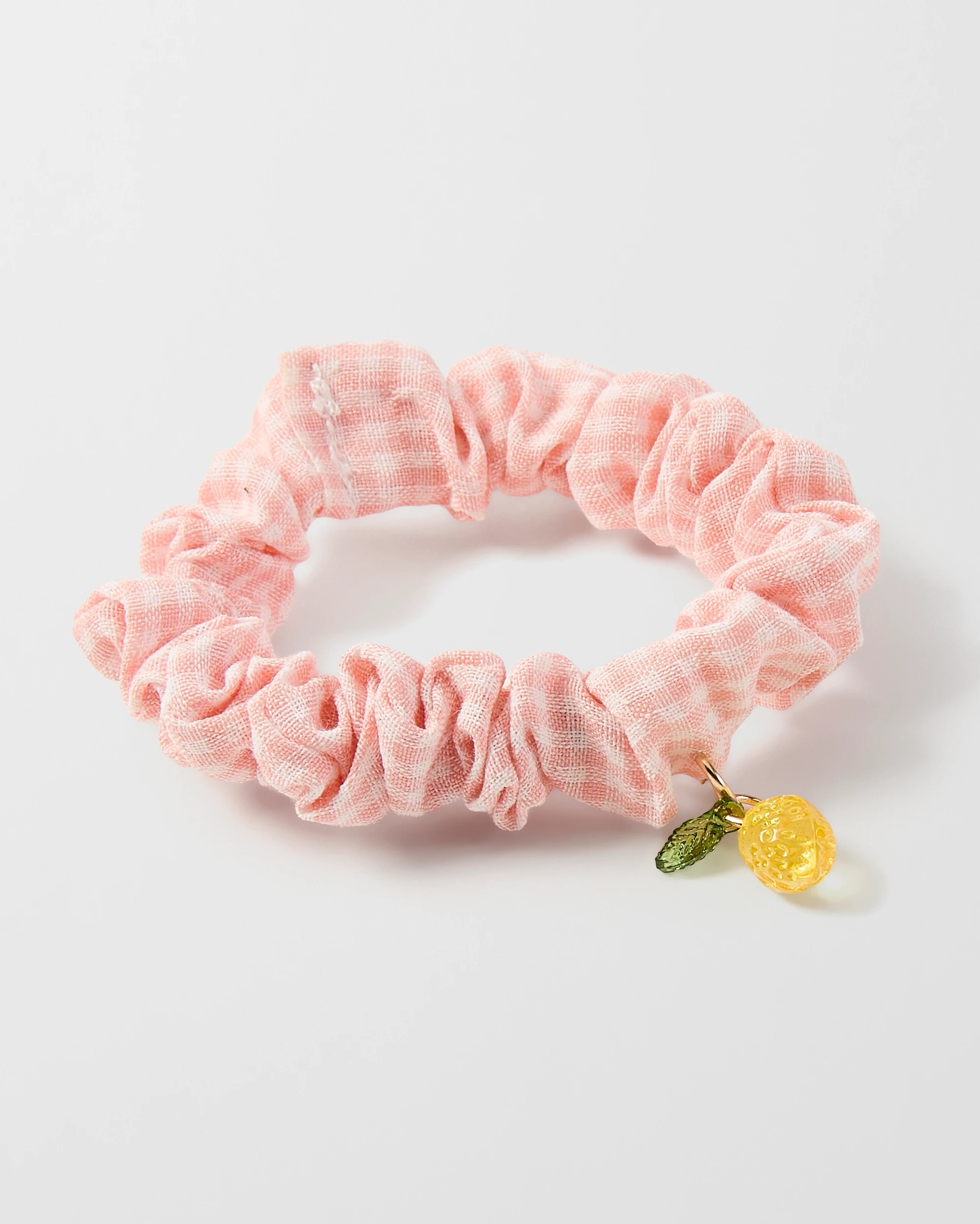 6 4 Pack Mini Fruit Hair Scrunchies - Gingham, 6 of 7