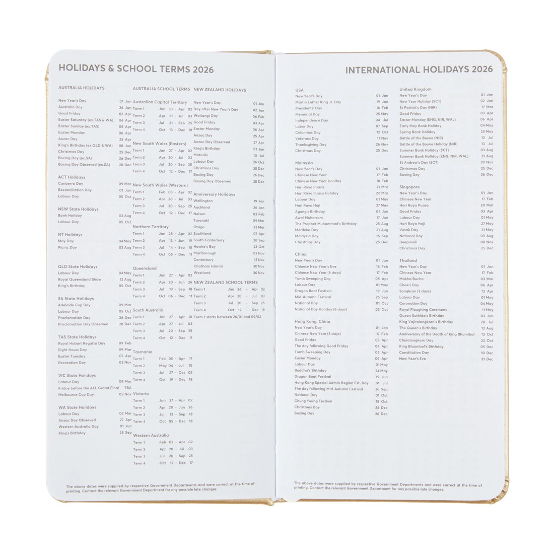 2 2026 Slim Weekly Diary - Brown, 2 of 8