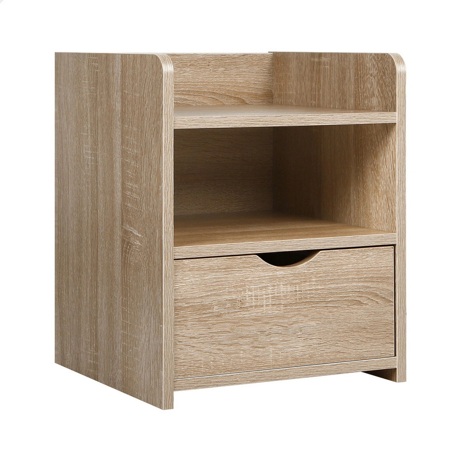 1 Alfordson Bedside Table Nightstand Storage Cabinet Side End Drawers - Wood, 1 of 10