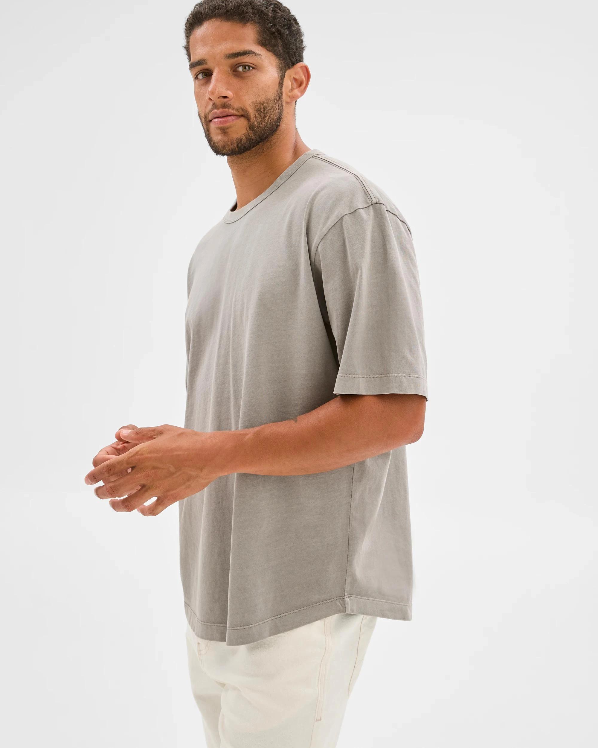 3 Target Man Australian Cotton Oversized T-Shirt STEEPLE GREY, 3 of 5