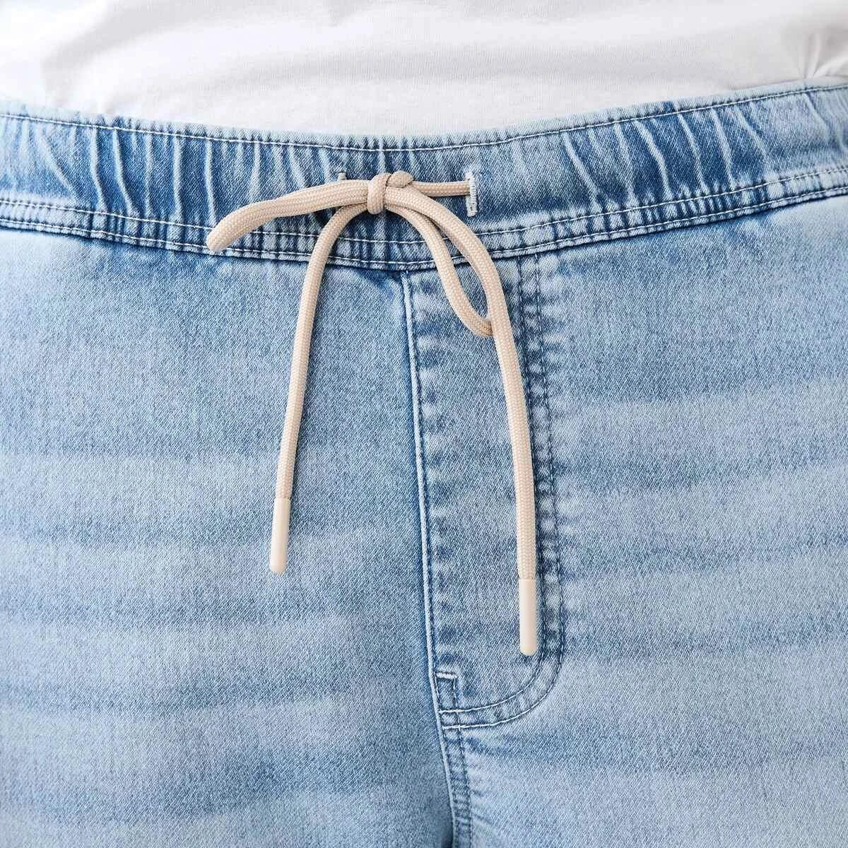 4 Cuffed Denim Joggers LIGHT WASH, 4 of 5