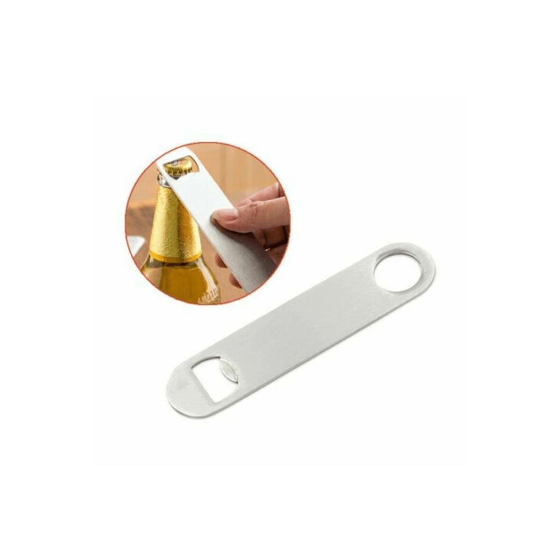 3 Bartender Stainless Steel Bar Blade Bottle Opener High Quality Durable Tool
 - Silver, 3 of 3