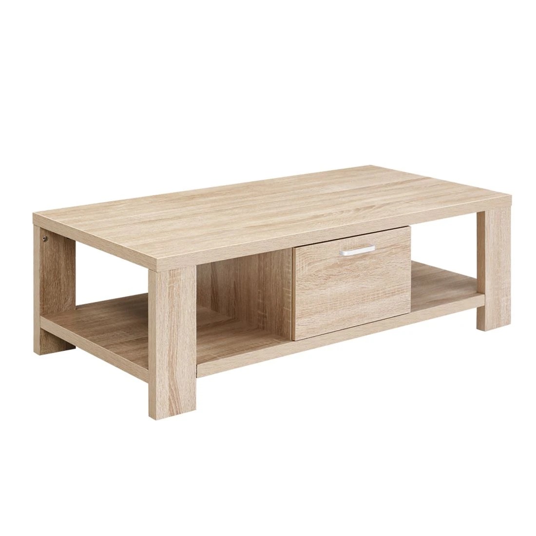 1 Artiss Coffee Table 1 Drawer Oak Maxi - Natural, 1 of 7