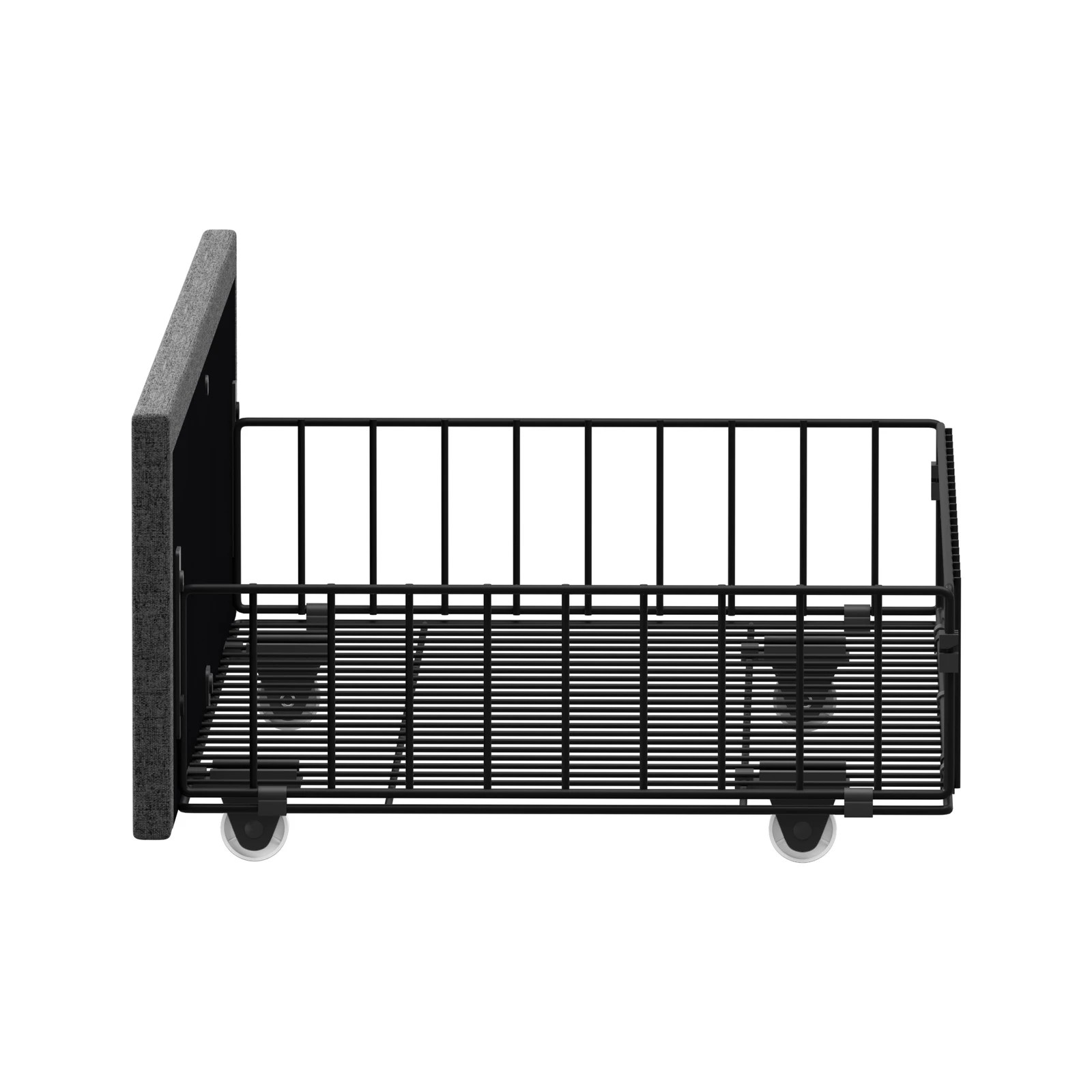 8 Oikiture 2x Trundle Drawers for Bed Frame with Wheels Metal - Grey - Grey, 8 of 9