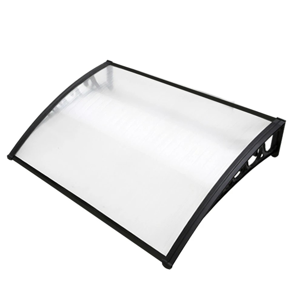 1 Instahut Window Door Awning 1mx1.2m Transparent - Clear, 1 of 7