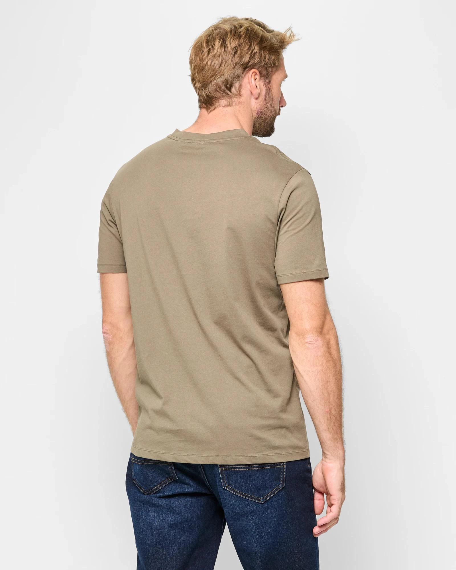 4 Target Australian Cotton V-Neck T-Shirt OLIVE, 4 of 5