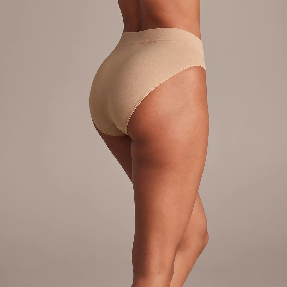 2 Target 2 Pack Cotton Seamfree High Cut Briefs LATTE BROWN, 2 of 4