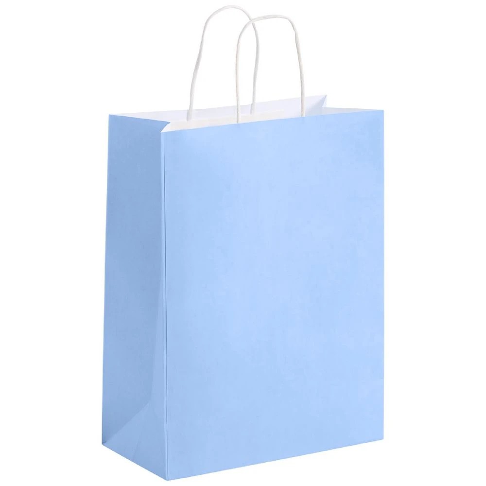 1 Otto Kraft Bags Medium Ice Blue 5 Pack, 1 of 2
