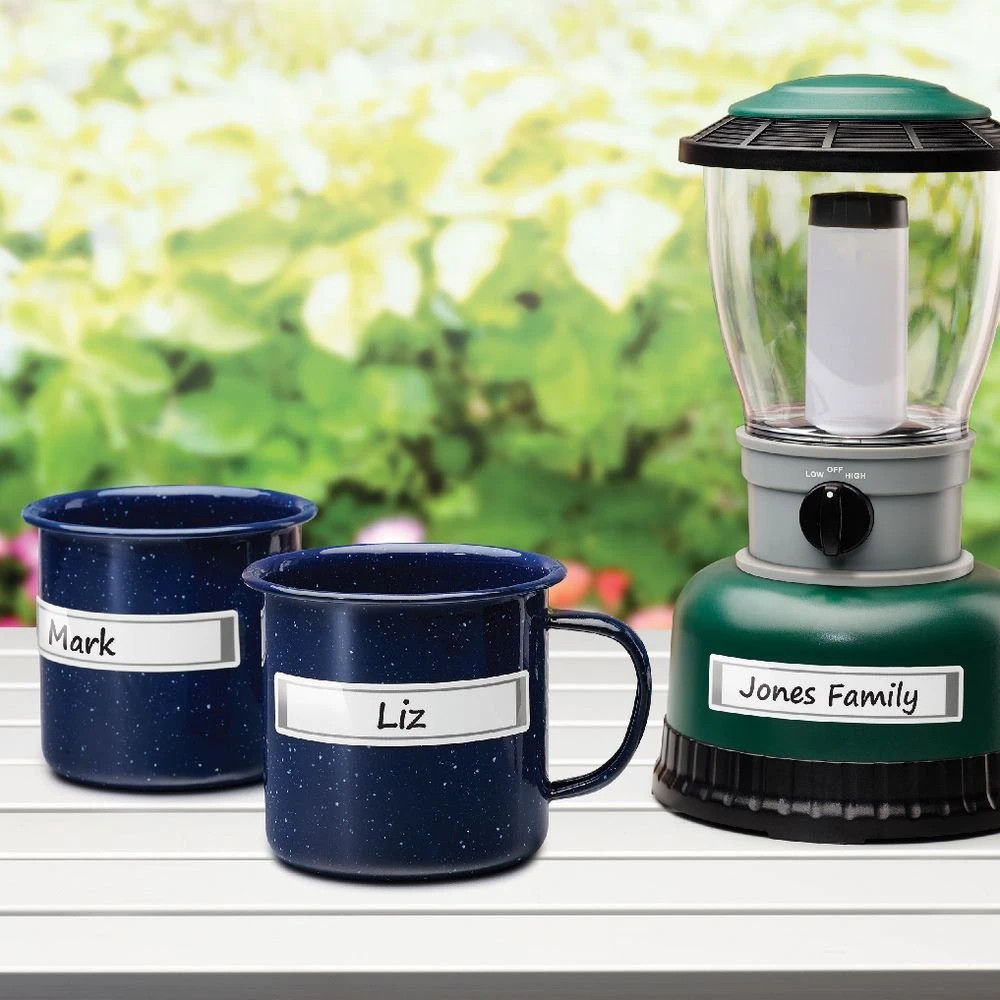 2 Avery Outdoor Self Laminate Rectangle Labels White 24 Pack, 2 of 2