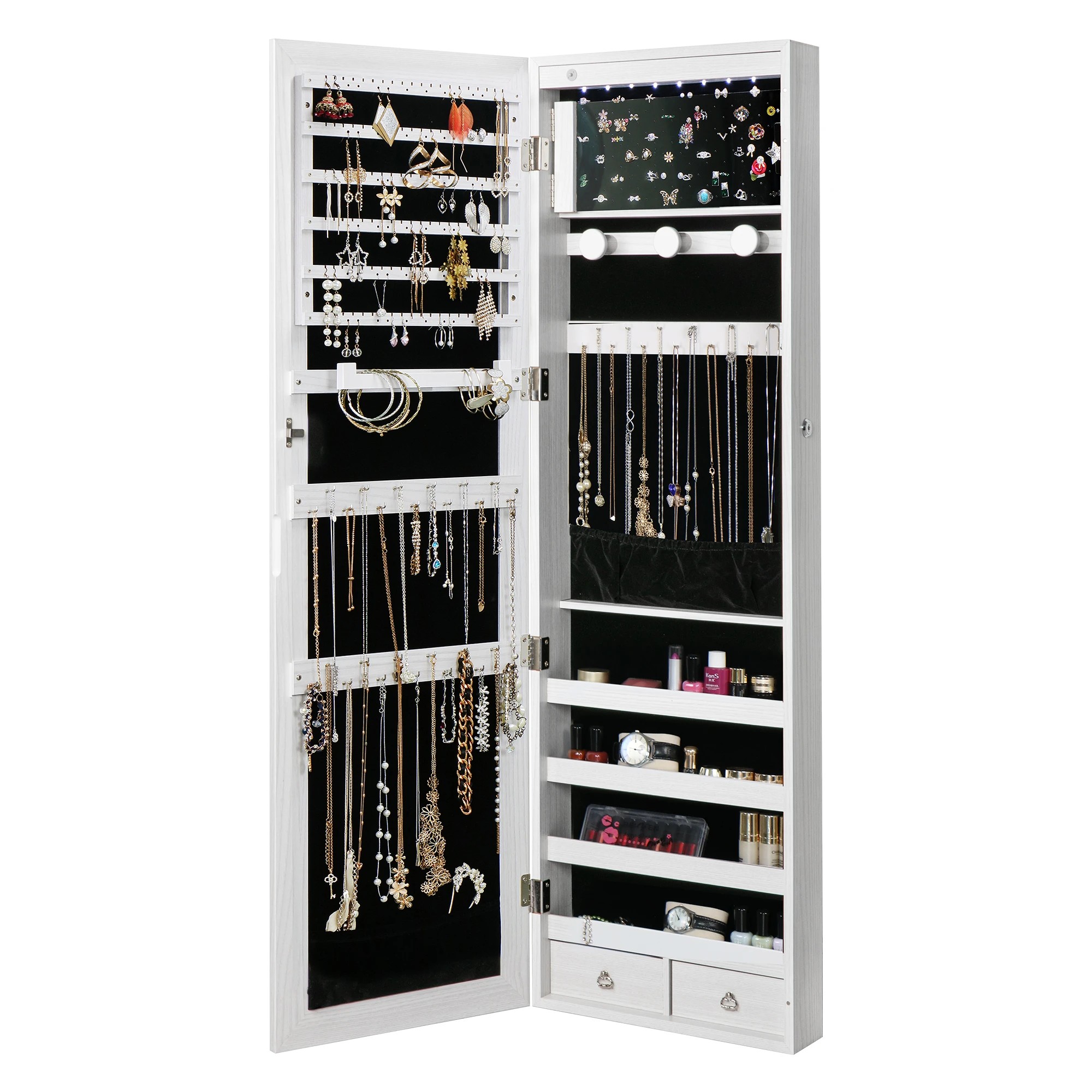 4 Levede Led Mirror Jewellery Cabinet, 4 of 7