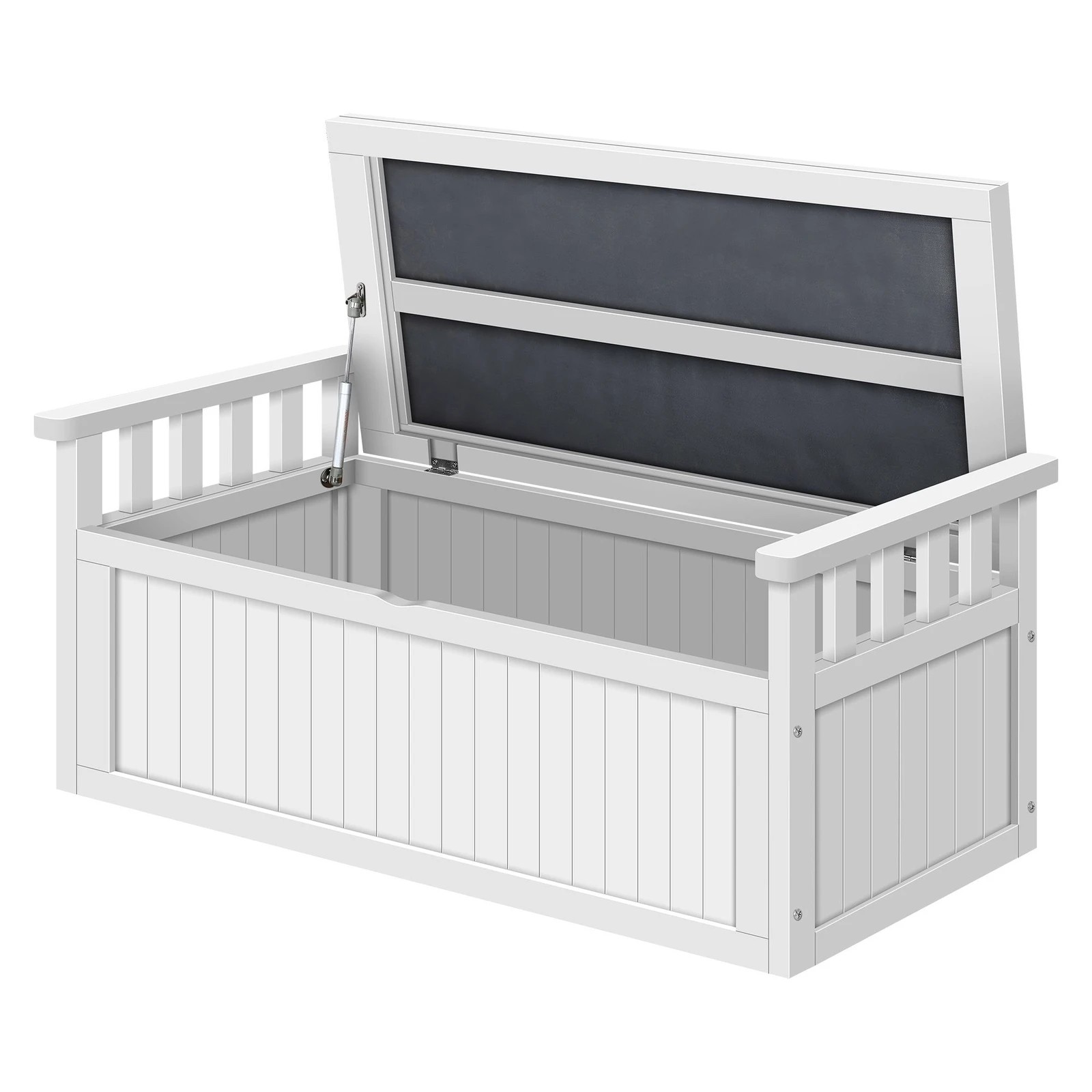 3 Alfordson Outdoor Storage Box Wooden Garden Bench Chest Tool Sheds XL - White, 3 of 9