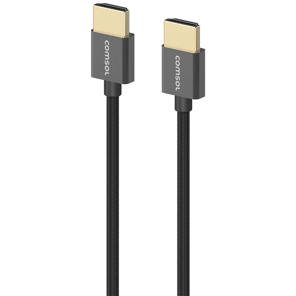 1 Comsol Ultra Soft 4K Silicone HDMI Cable 2m, 1 of 4