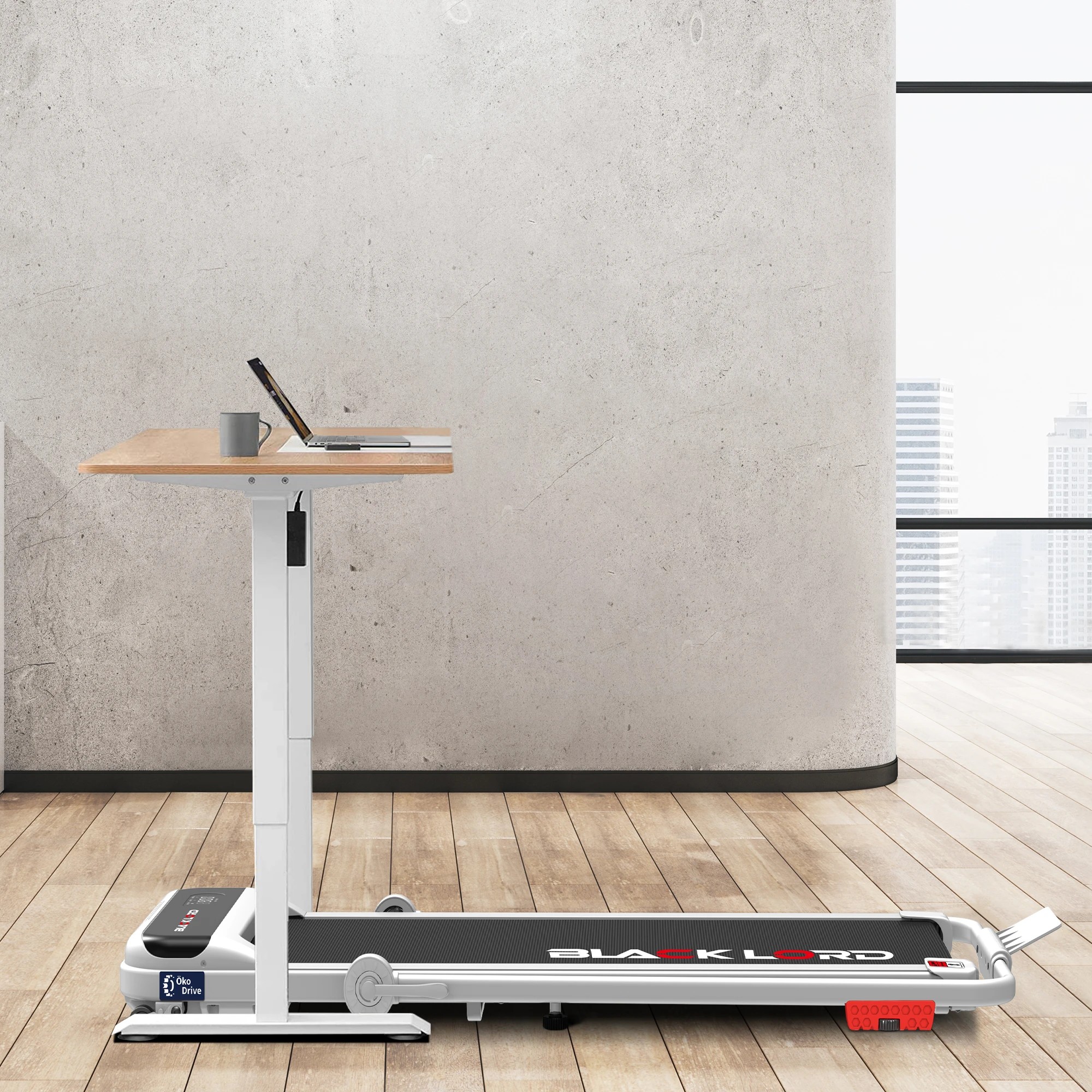 4 Black Lord Treadmill Electric Walking Pad Home Office Incline Foldable - White, 4 of 9