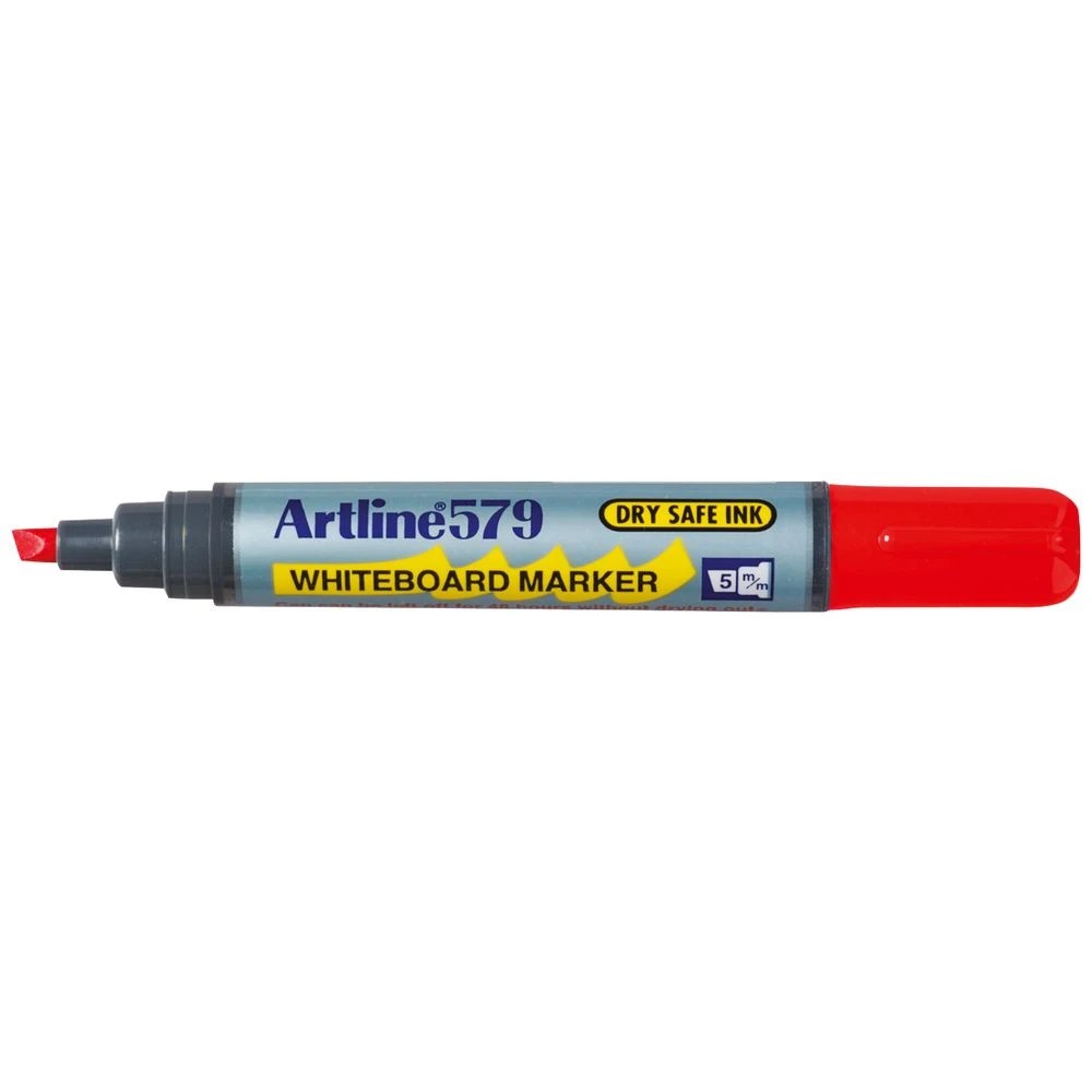 1 Artline 579 Whiteboard Marker Chisel Red, 1 of 2