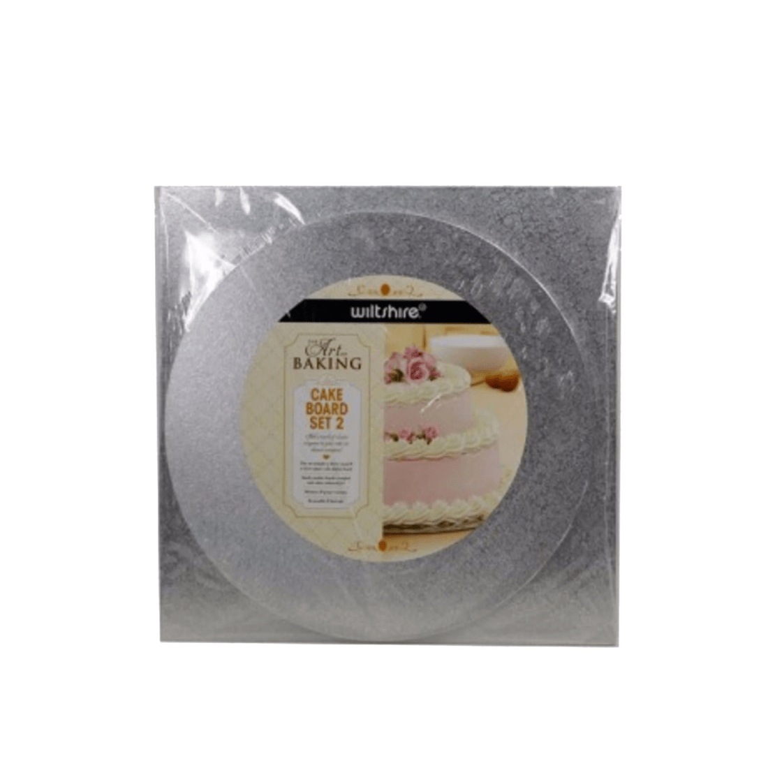 2 Wiltshire Set of 2 Wooden Cake Boards for Baking, Approved Food Grade and Reusable, 2 of 4