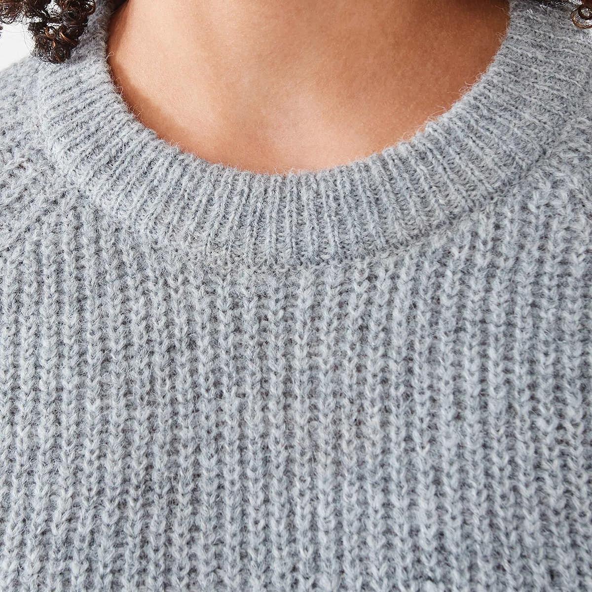 5 Loose Knit Jumper Grey Mrl, 5 of 6