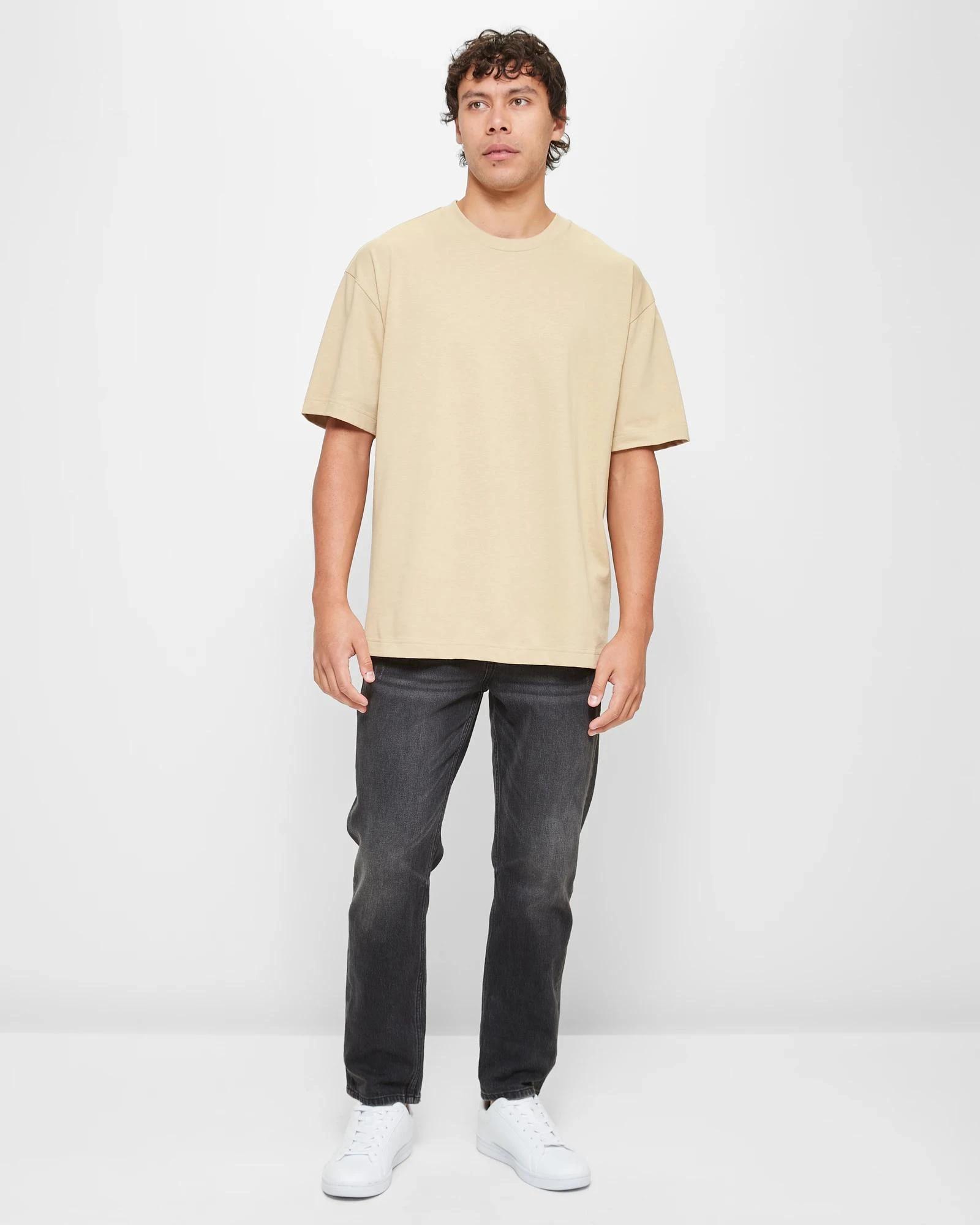 2 Commons Heavy Oversized T-Shirt STONE, 2 of 5