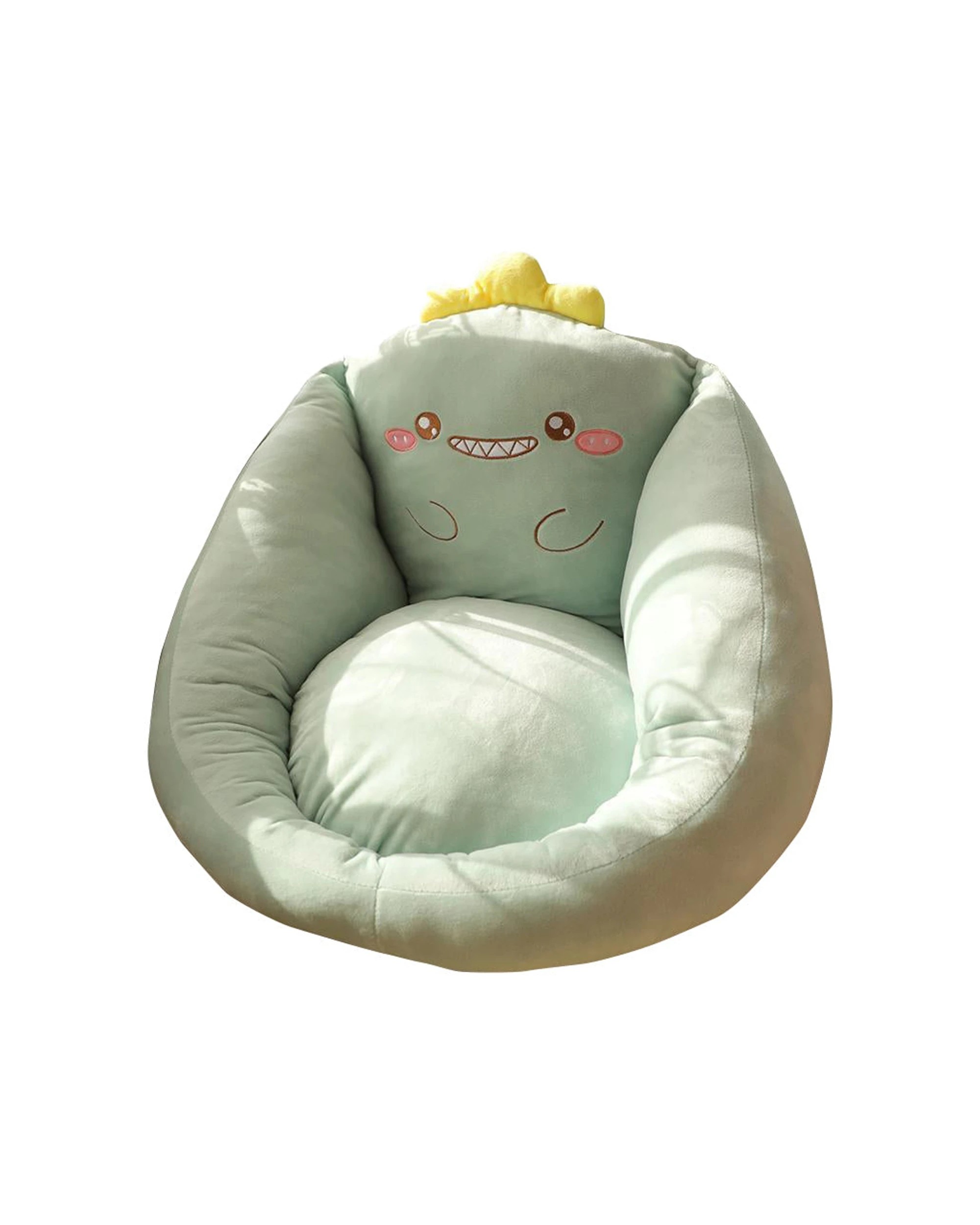1 Cotton More Dinosaur Floor Cushion Seat 55x40cm - Green, 1 of 3