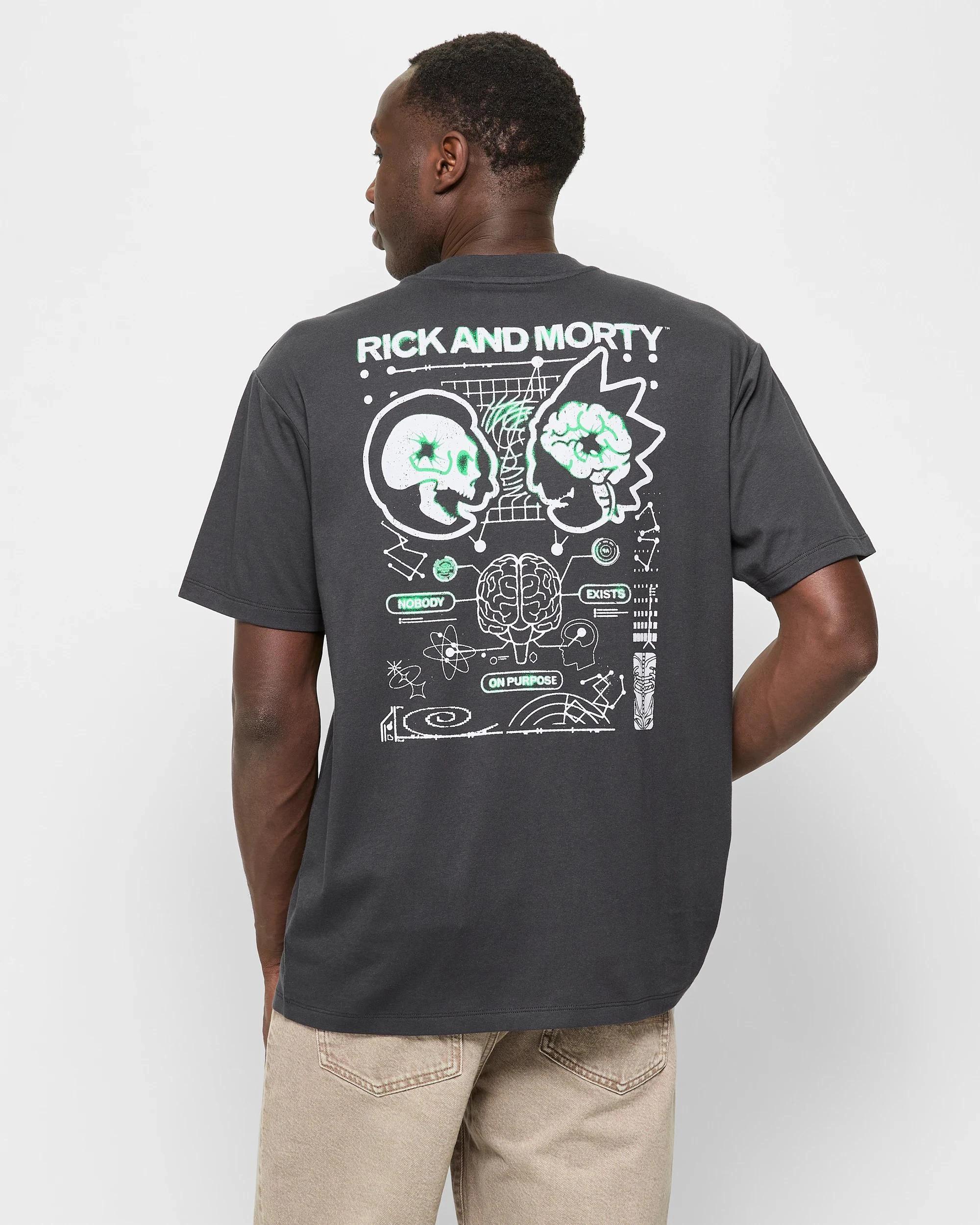4 Licensed Australian Cotton Rick and Morty Print T-Shirt BLACK, 4 of 6