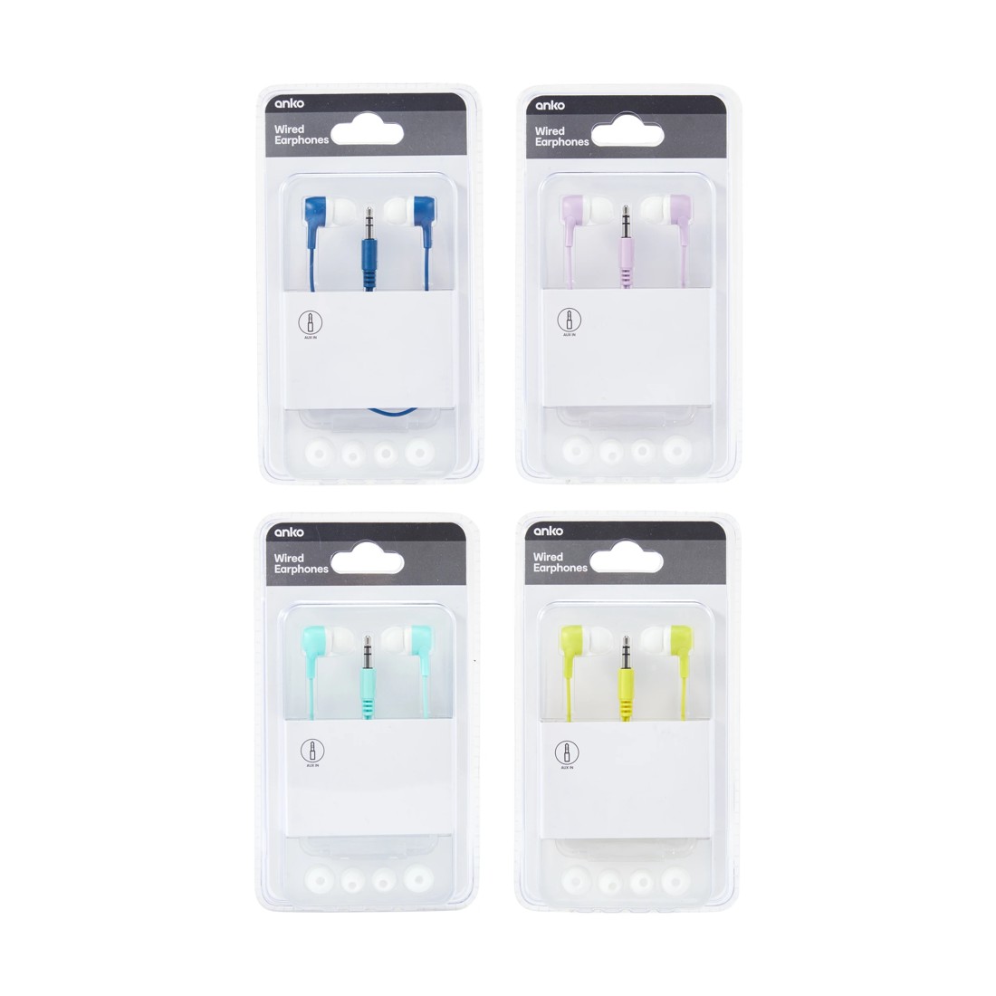 4 Wired Earphones - Assorted, 4 of 5