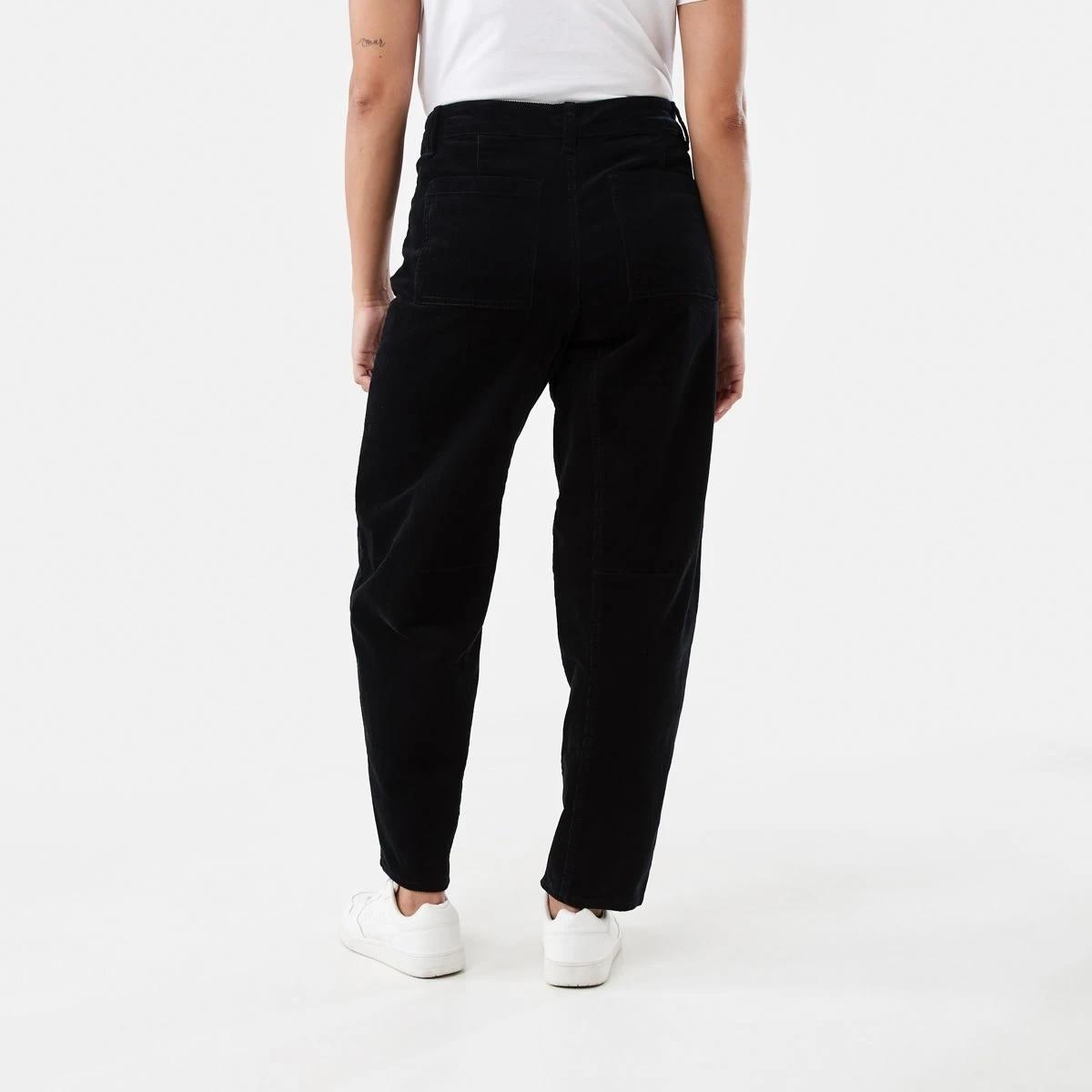 3 Cord Barrel Leg Pants Black, 3 of 5