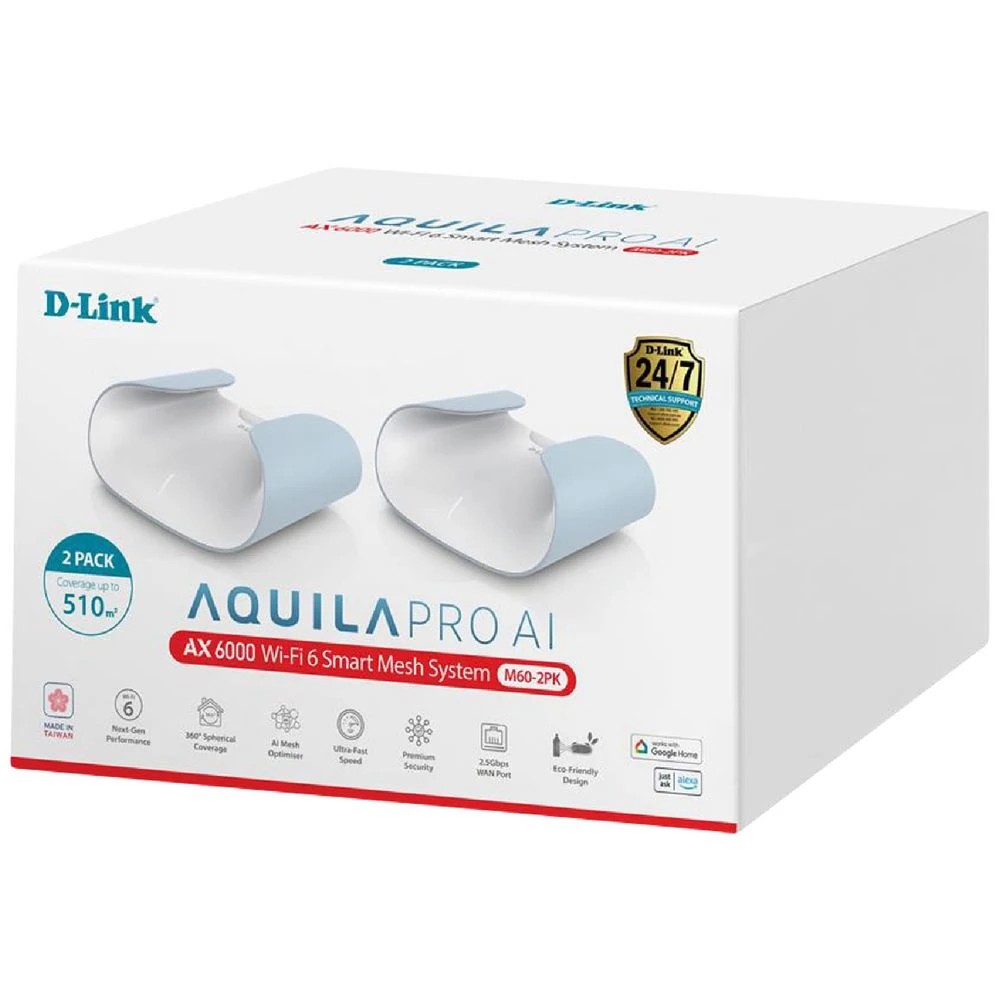 8 D-Link M60 AX6000 Mesh WiFi System 2 Pack, 8 of 8