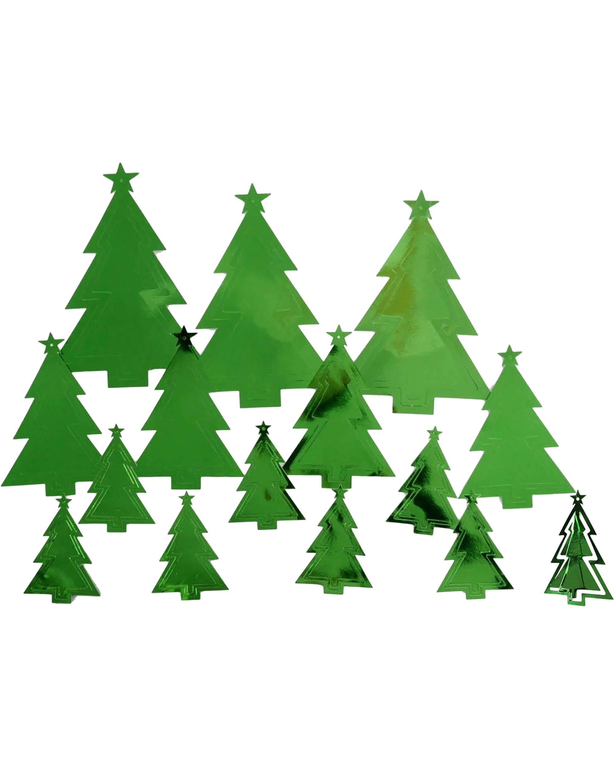 2 JD Party 3D Christmas Tree Hanging Decorations Pack of 15 - Green, 2 of 4