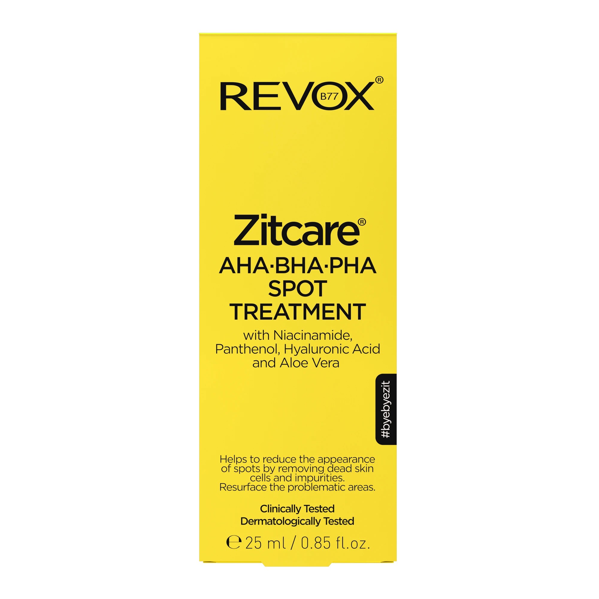 1 Revox B77 Zitcare Spot Treatment 25ml - AHA, BHA, PHA, Niacinamide, Panthenol, Hyaluronic Acid and Aloe Vera, 1 of 2