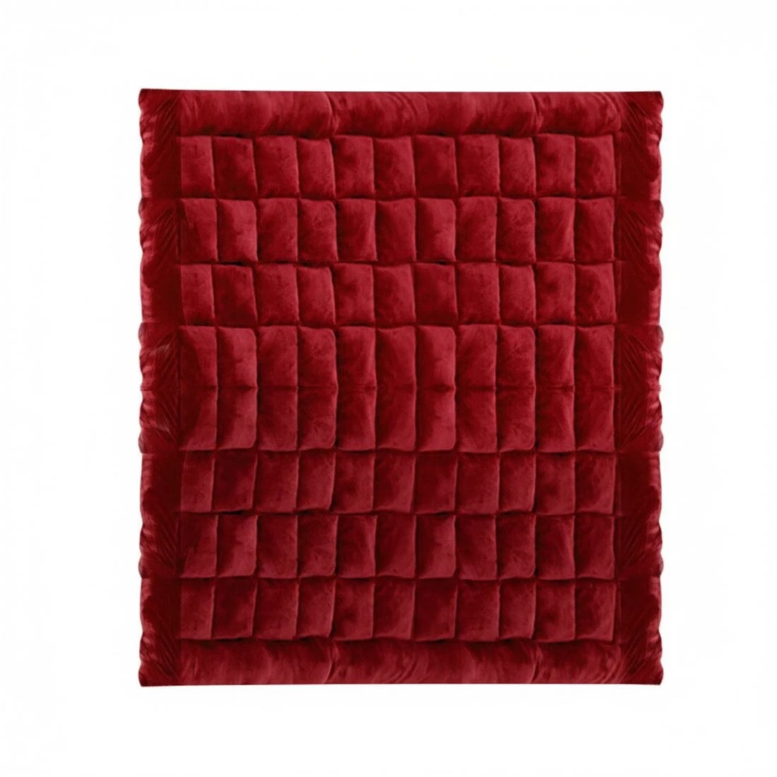 6 Giselle Bedding Faux Mink Quilt Burgundy King - King Bed - Burgundy, 6 of 6