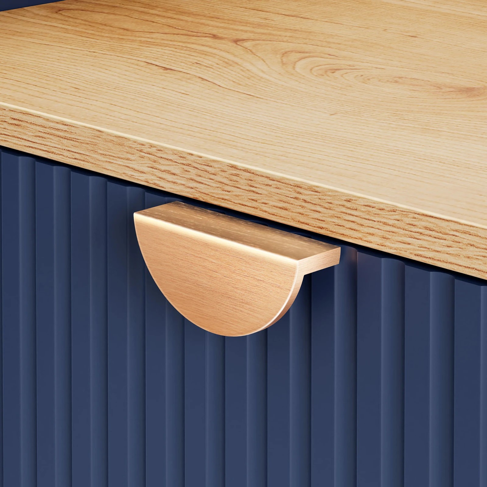 5 Alfordson 3 Chest of Drawers Modern Storage Cabinet Dresser Blue - Blue, 5 of 10