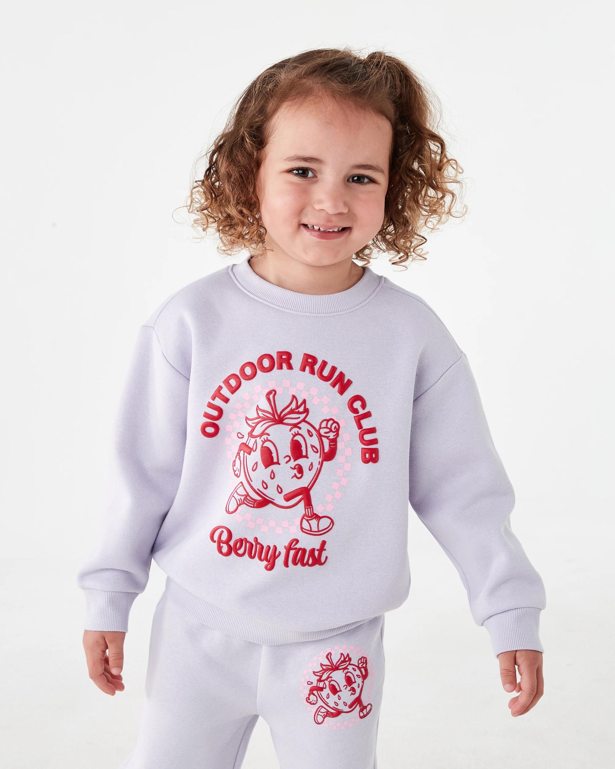 1 Print Crew Sweater Prl Berry, 1 of 8