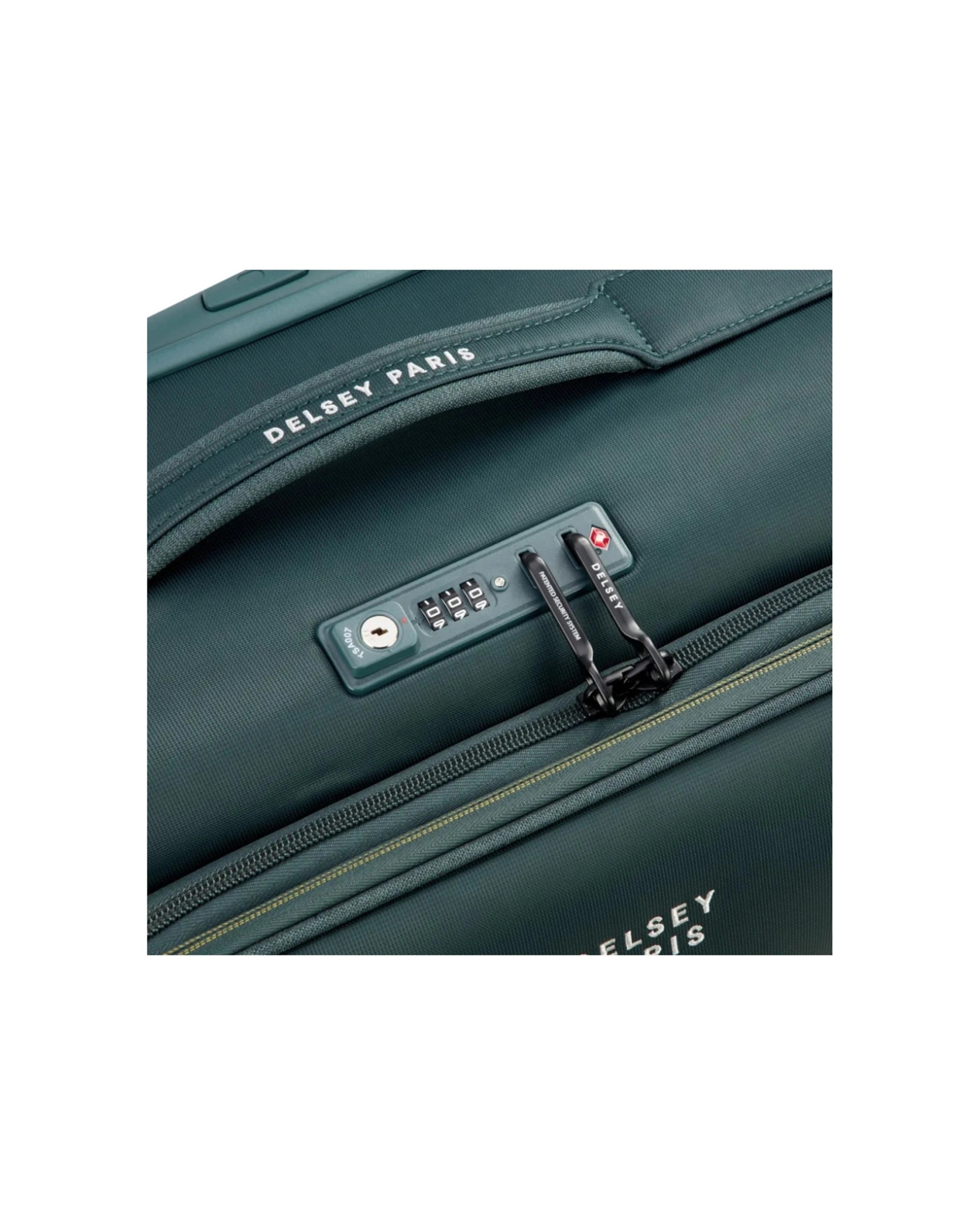 6 Delsey Brochant 3 Small 55 cm Expandable Travel Carry-On Suitcase TSA Lock - Green, 6 of 8