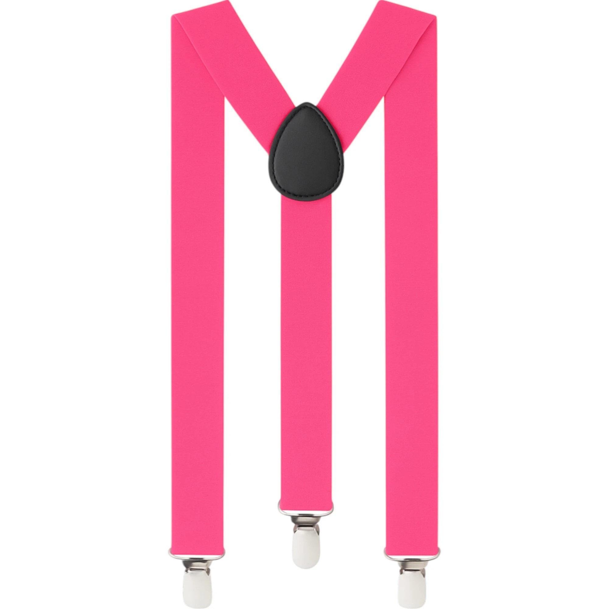 3 Zasel Mens Extra Long Adjustable 138cm Fluro Pink Suspenders - Pink, 3 of 3