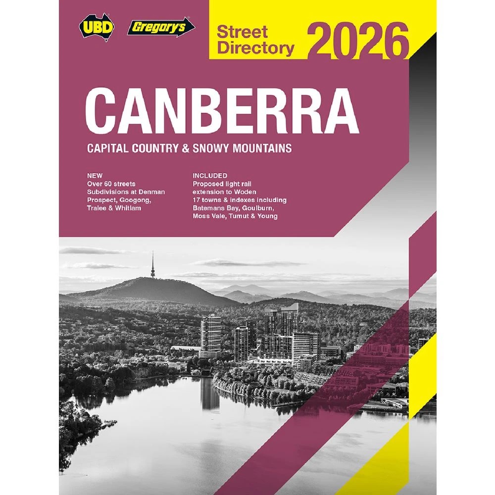 1 UBD Canberra Street Directory 30th Edition 2026, 1 of 1