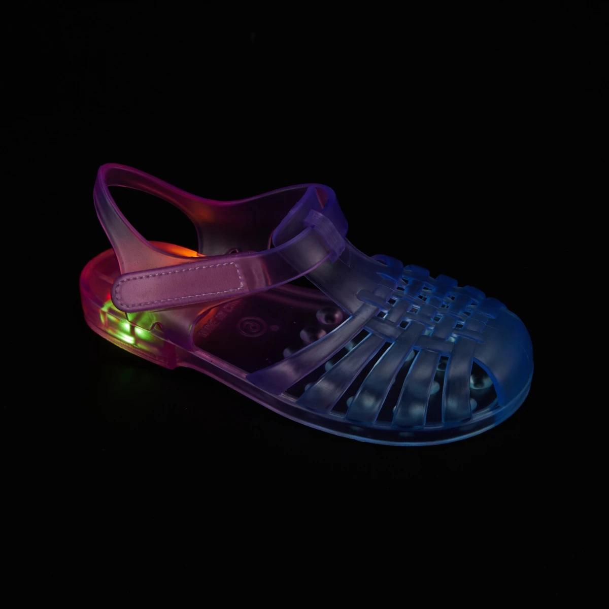 2 Junior Light Up Jelly Sandals Ombre, 2 of 6