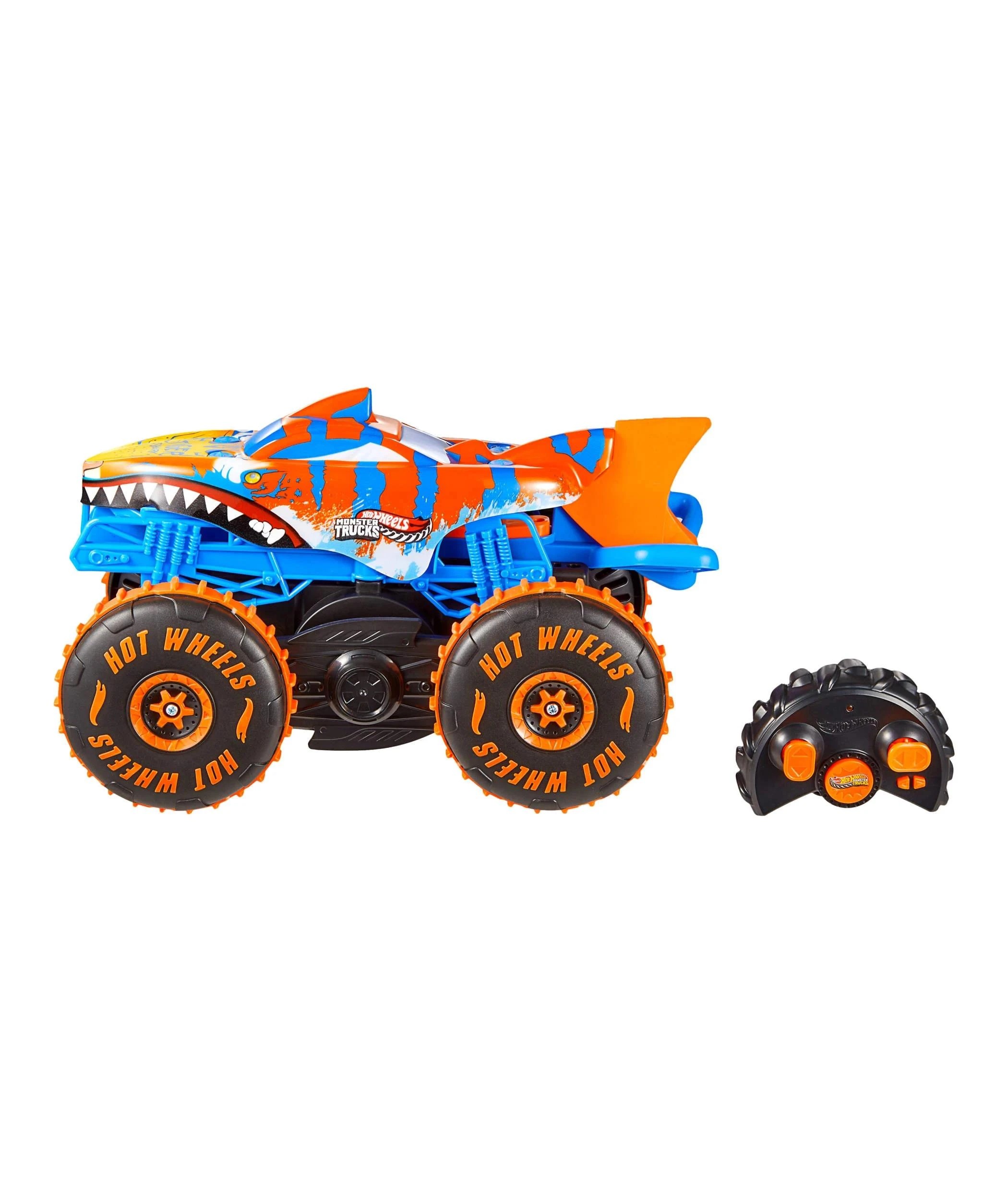 5 Mattel Hot Wheels Monster Trucks Tiger Shark Climber RC Vehicle - Multi, 5 of 6