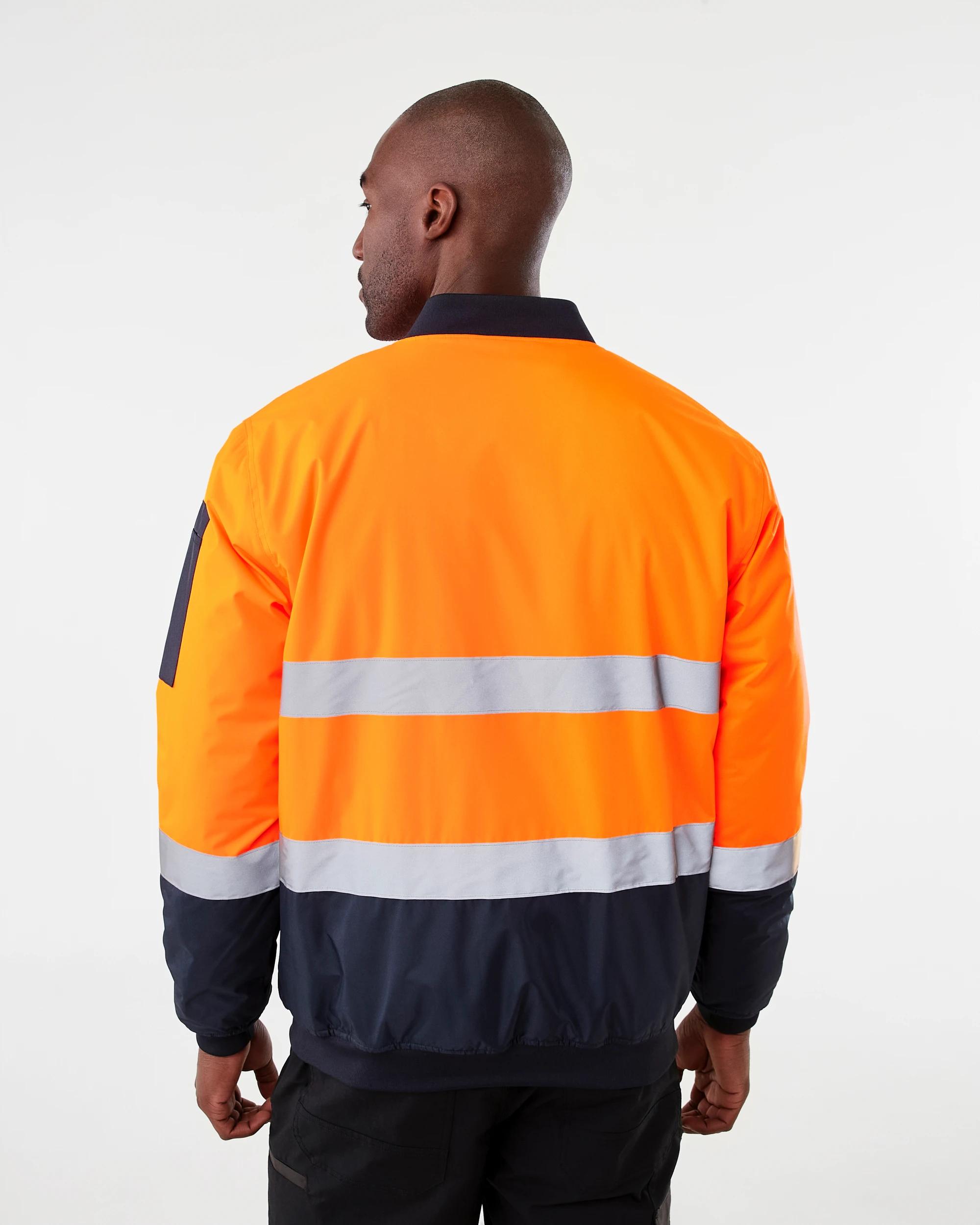 4 Hi-Visibility Reflective Bomber Jacket Orange, 4 of 9