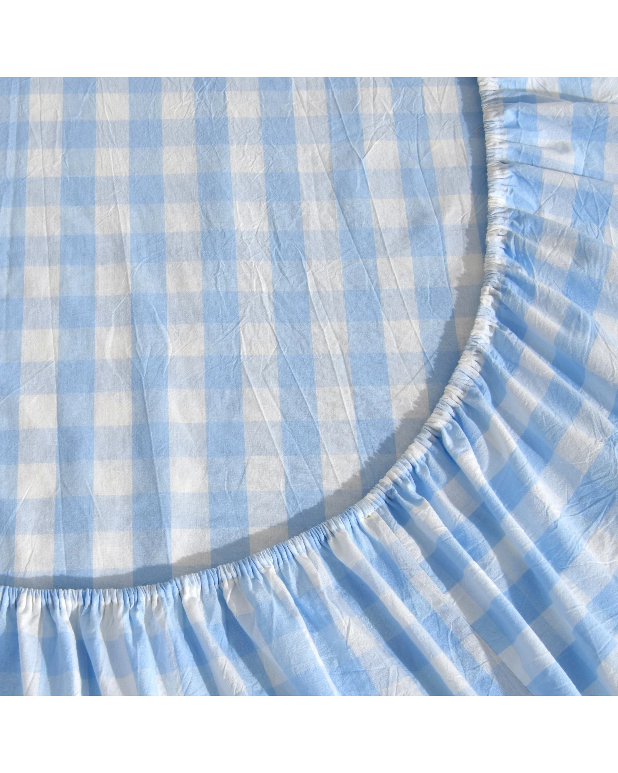 3 Dreamaker Baby Lola Washed Cotton Yarn Dyed Gingham Combo Set - COT Size - Sky, 3 of 7