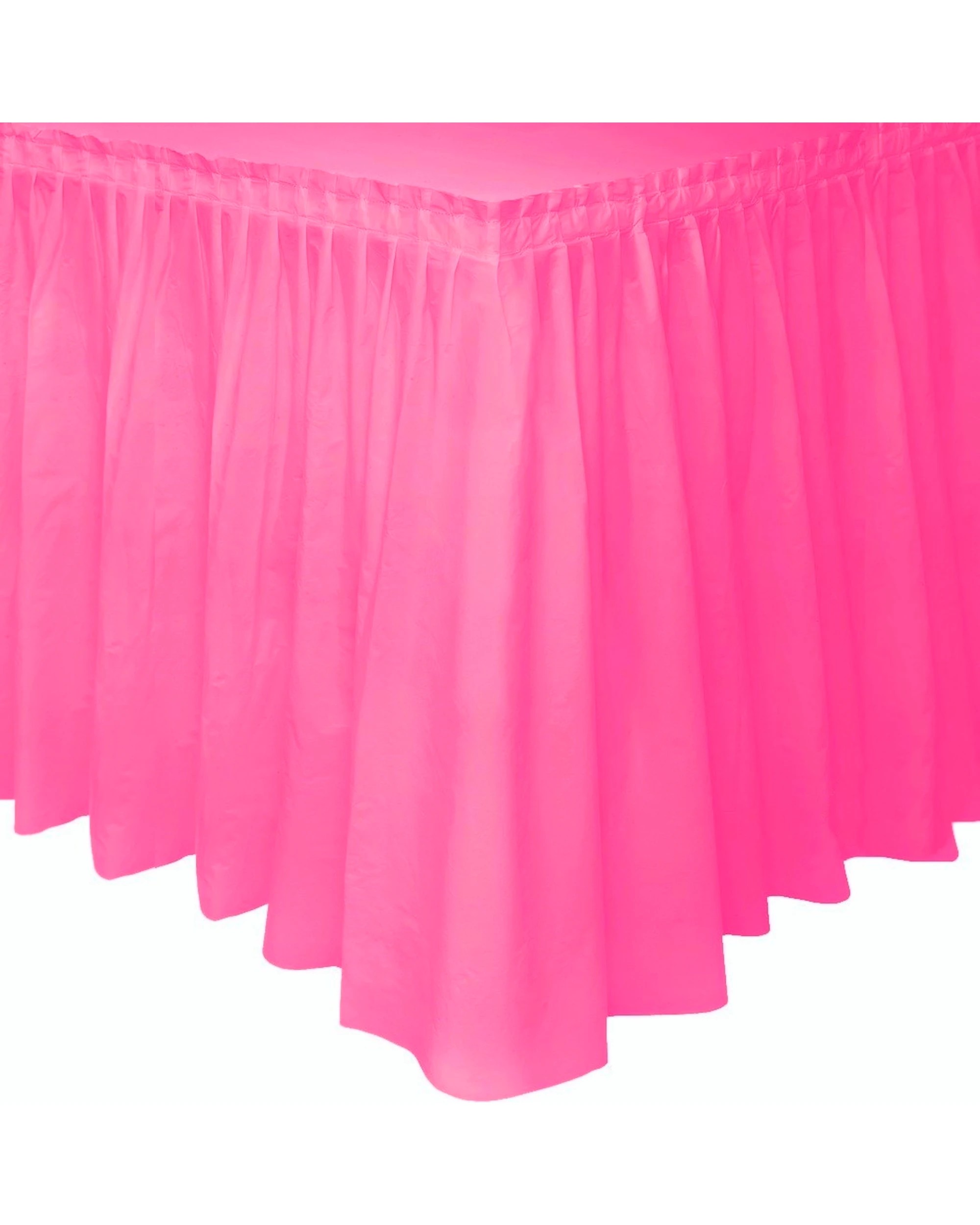1 Unique Hot Plastic Table Skirt - Pink, 1 of 1