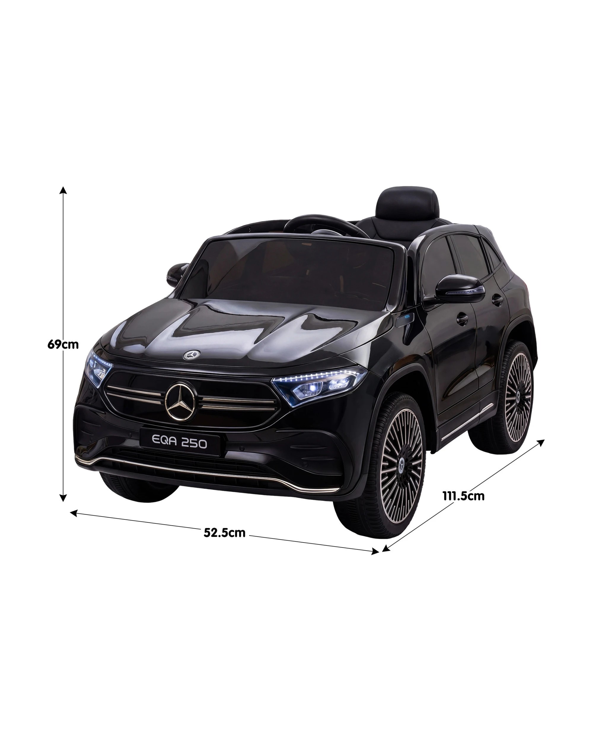3 Mercedes-Benz EQA 250 Kids 12V Electric Ride-On Car with Parental Remote Control, 3 of 9