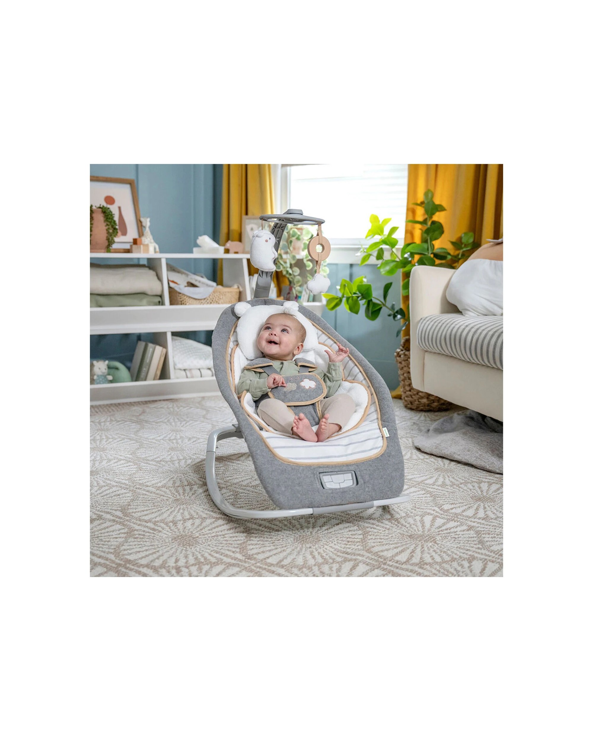 8 Ingenuity Modern Baby Rocker Recline Toy Bar Vibrations And Music 0 Months - Grey, 8 of 8