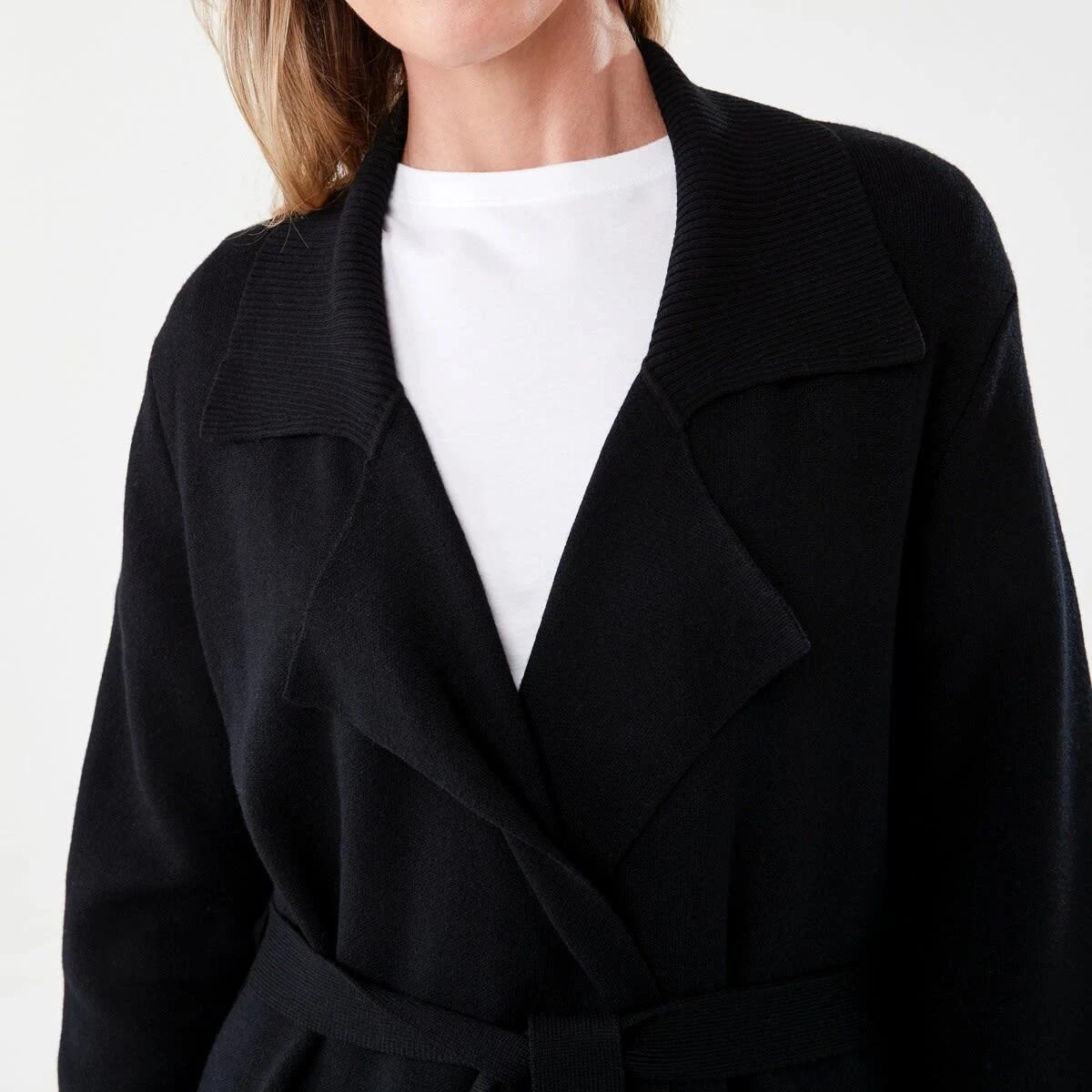 6 Trench Coatigan Black, 6 of 8