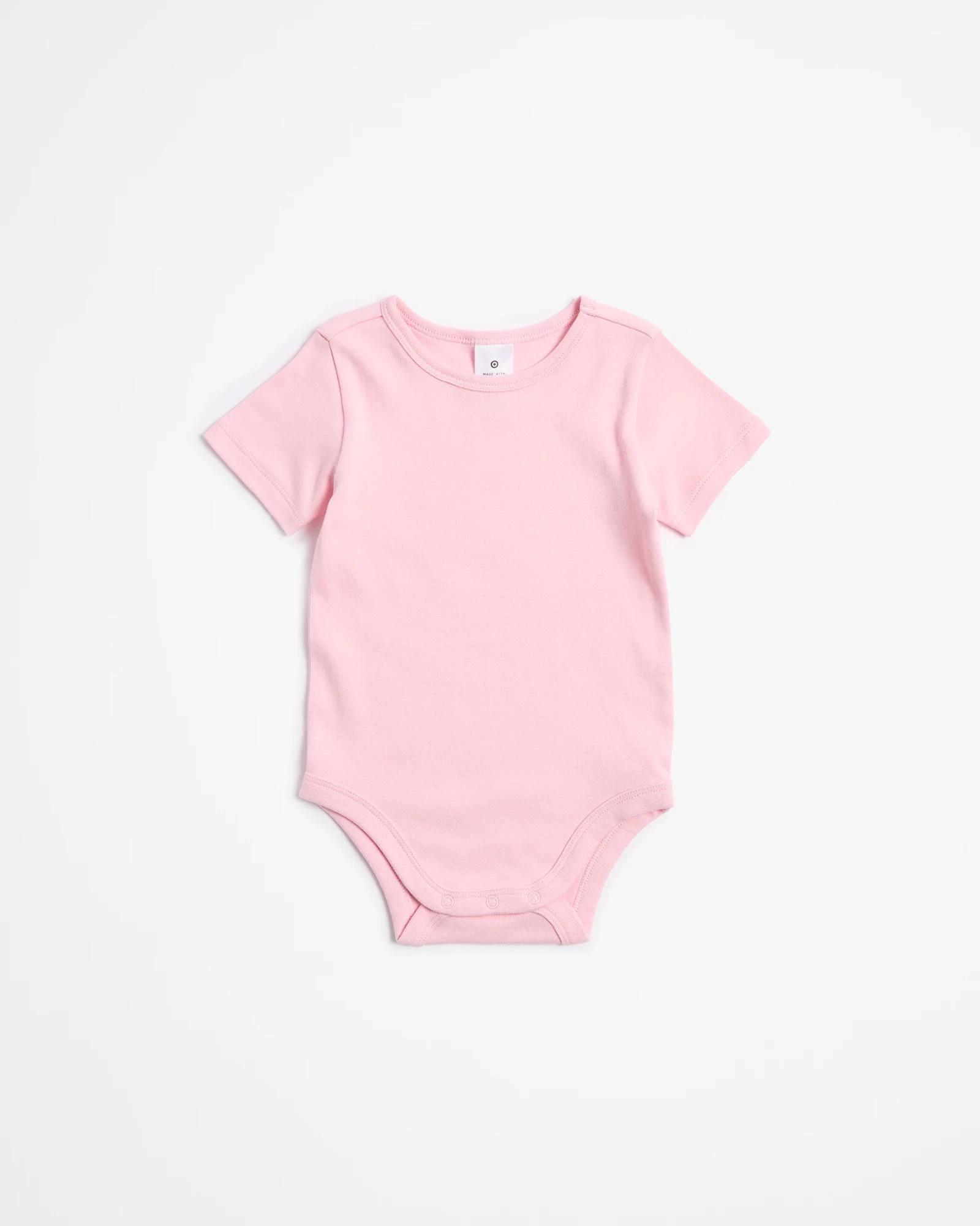 4 Target Baby Baby Organic Cotton Bodysuits 3 Pack - Blues PINKS, 4 of 5