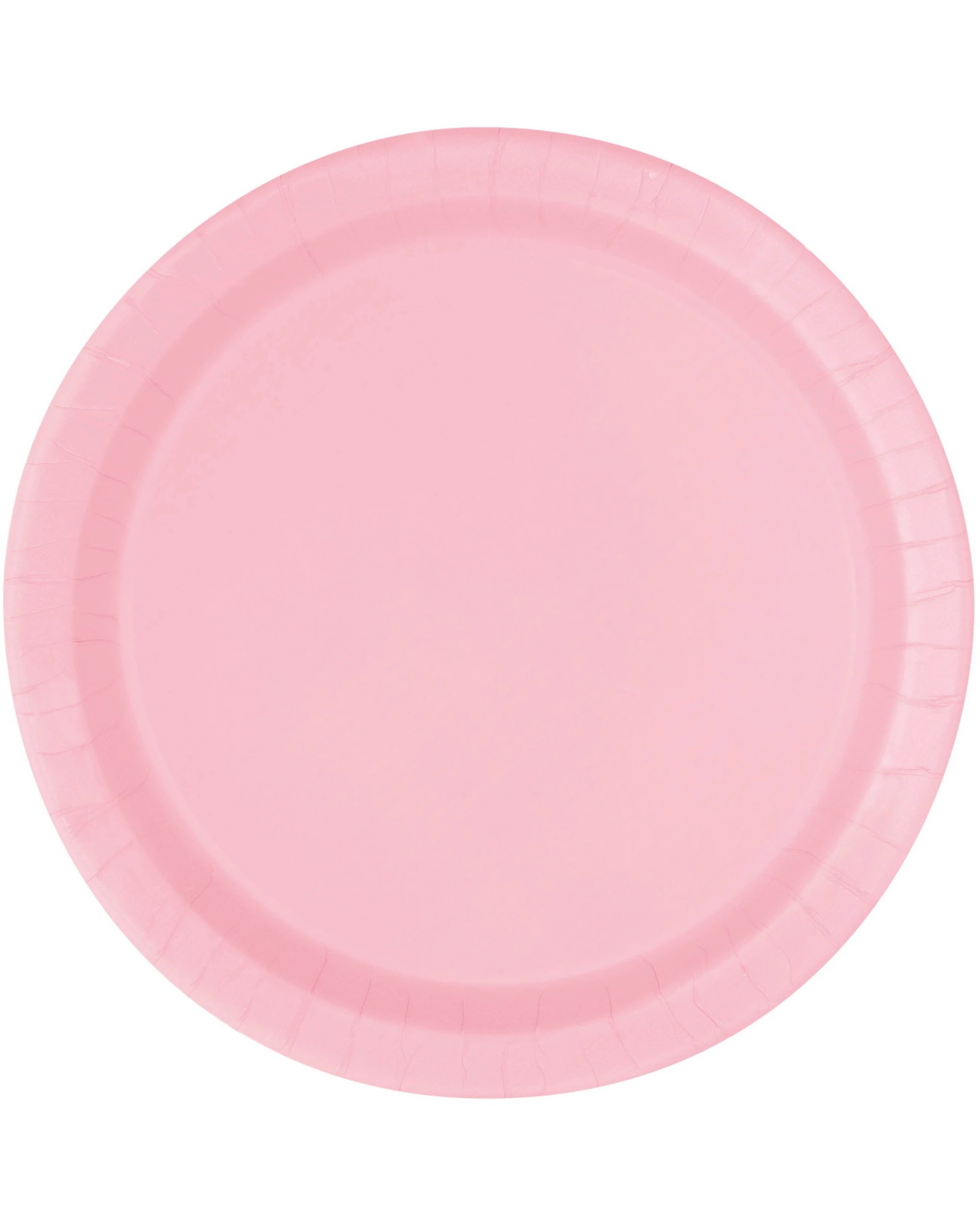 1 Unique Lovely Pink Large Round Paper Plates Pack of 8 - Light Pink, 1 of 1