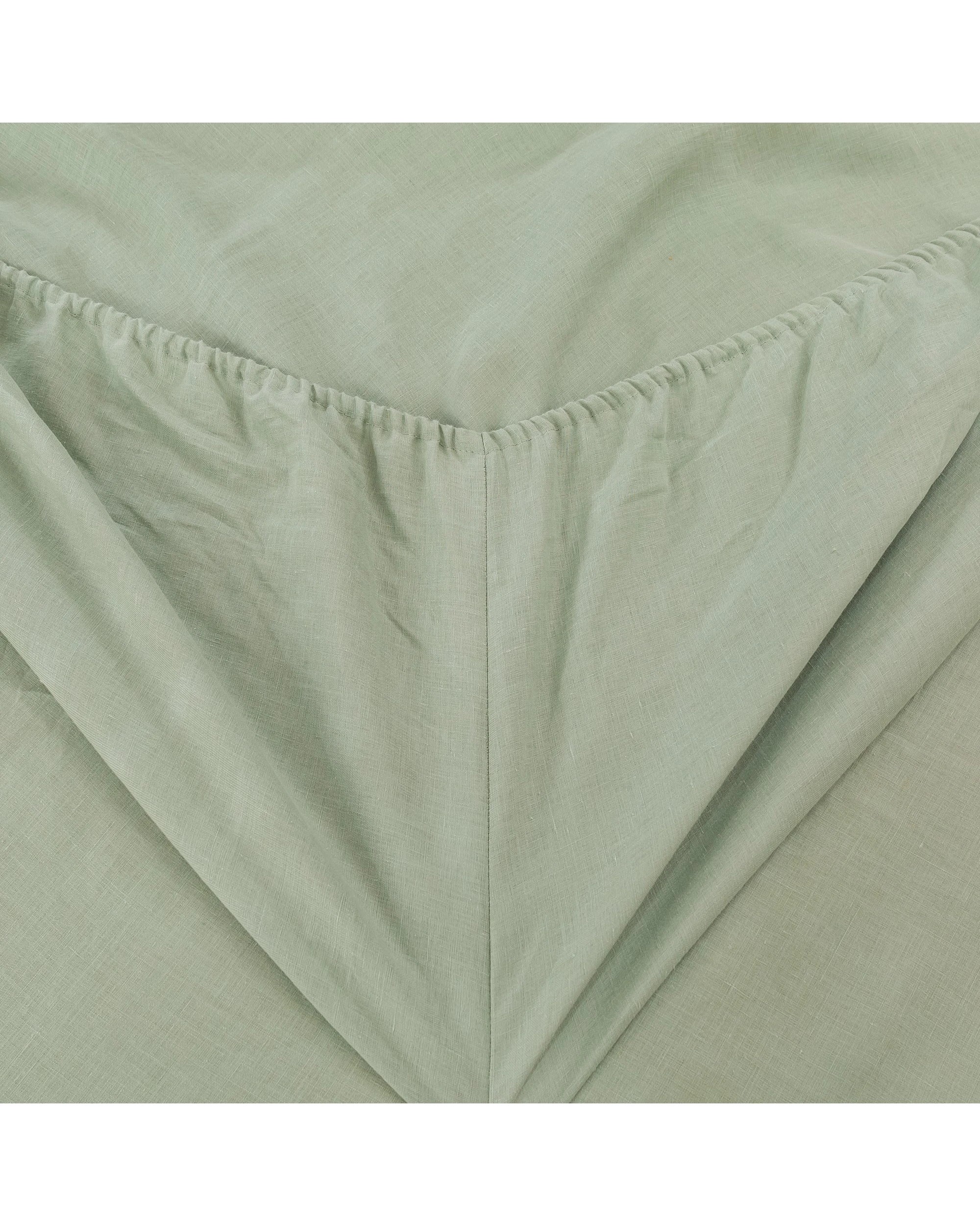 6 Natural Home Vintage Washed 100% Hemp Sheet Set - King Bed - Sage, 6 of 8