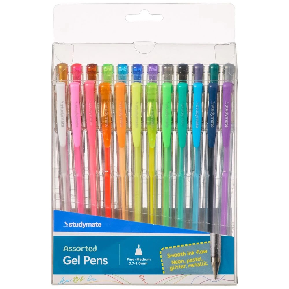 1 Studymate Gel Pen Assorted 24 Pack, 1 of 4