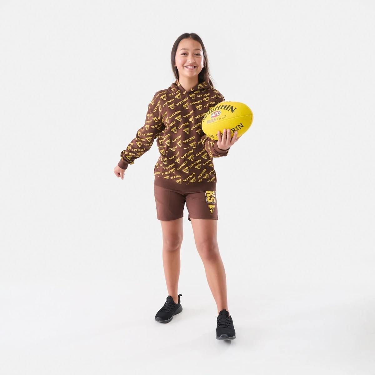 2 Official AFL Kids All Over Print Hoodie Hawthorn, 2 of 9