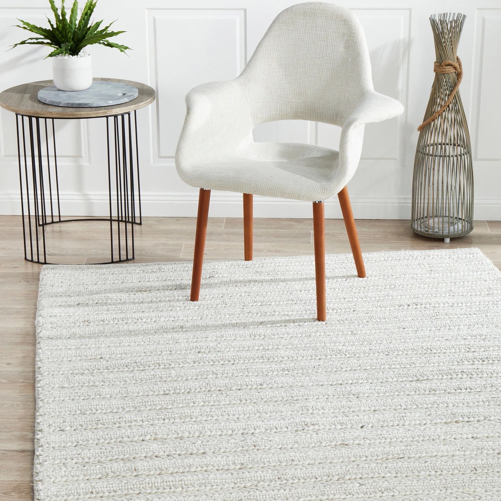 2 Common Ground Rugs Meadow 801 400x300cm - Extra Extra Large Floor Rug - White, 2 of 7